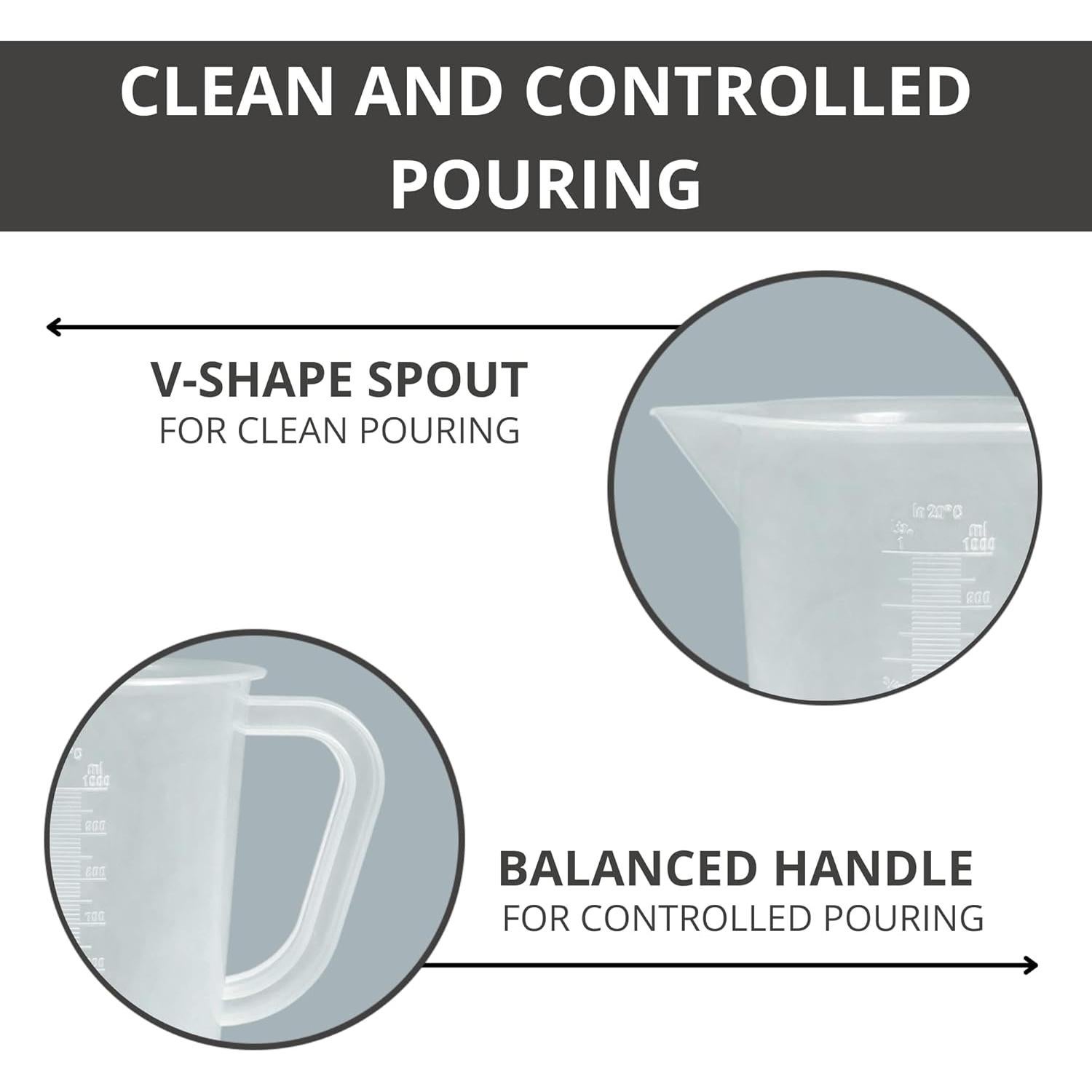 Jarra Medidora Graduada de Plástico AppleTofu 1L con Asa