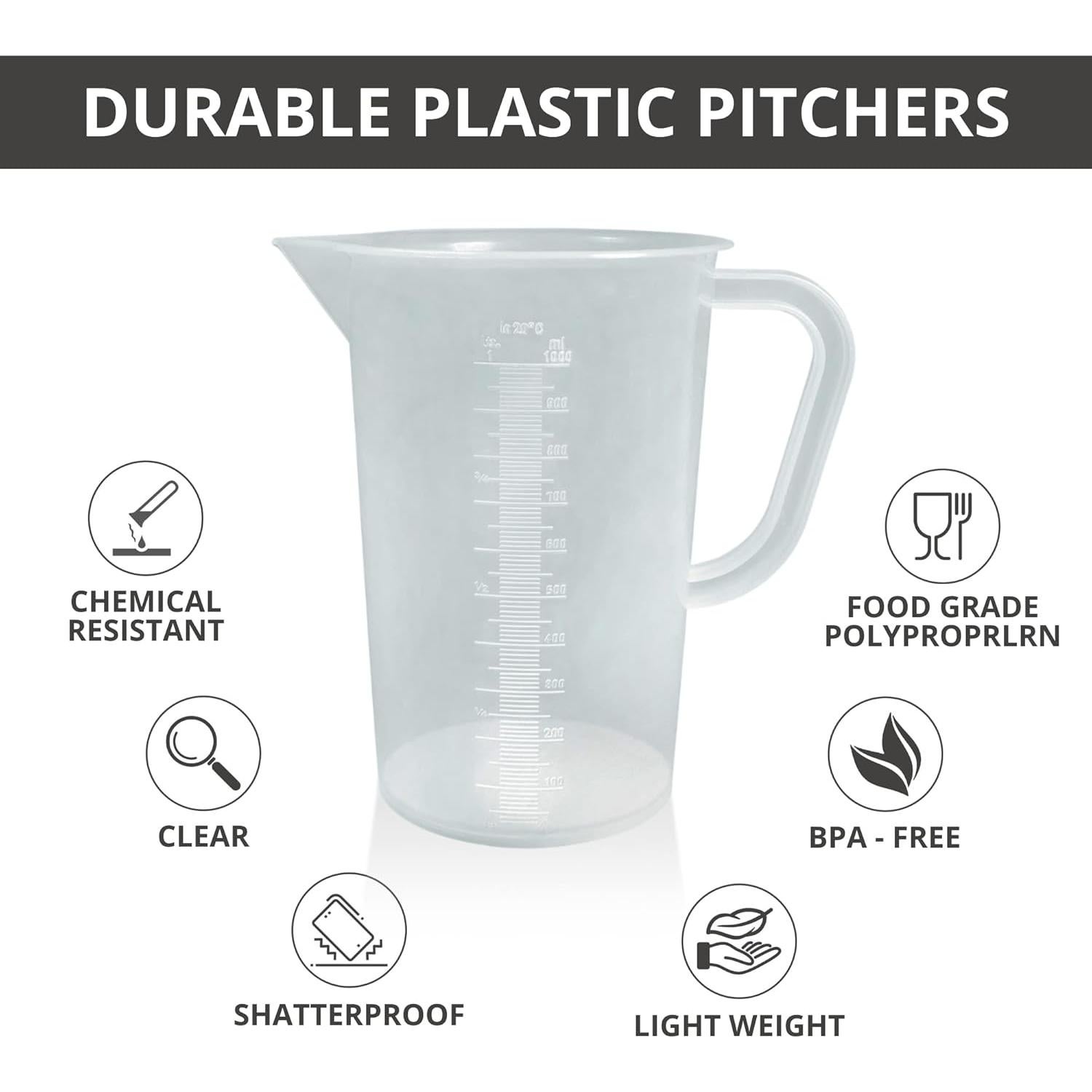 Jarra Medidora Graduada de Plástico AppleTofu 1L con Asa