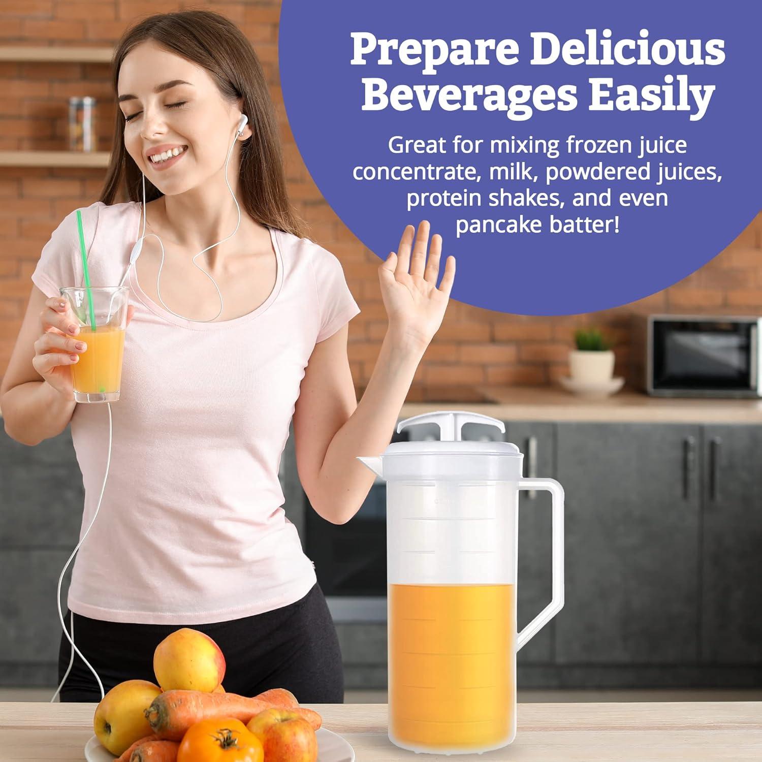 Jarra de Mezcla 2qt JBK Pottery Blanca Libre de BPA