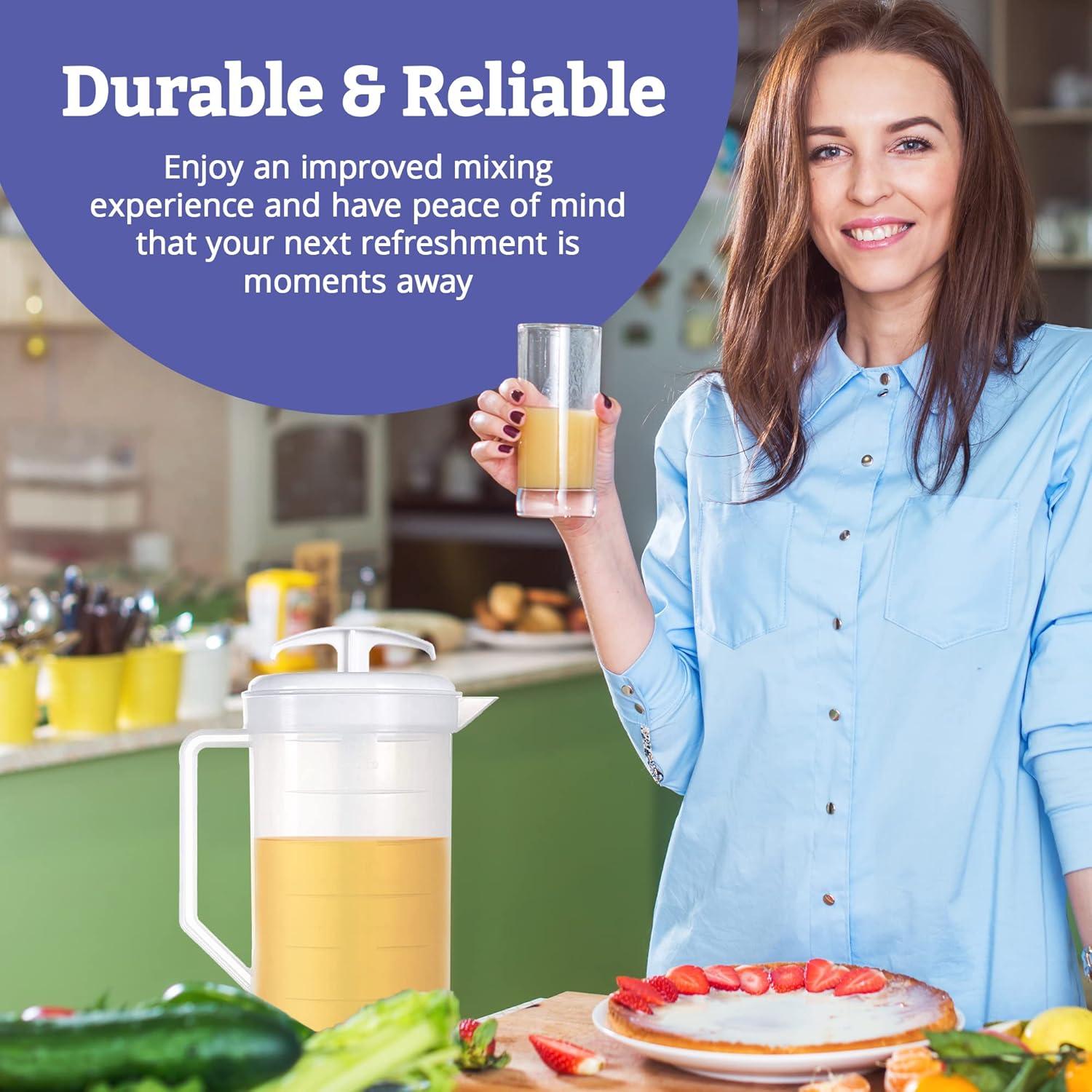 Jarra de Mezcla 2qt JBK Pottery Blanca Libre de BPA