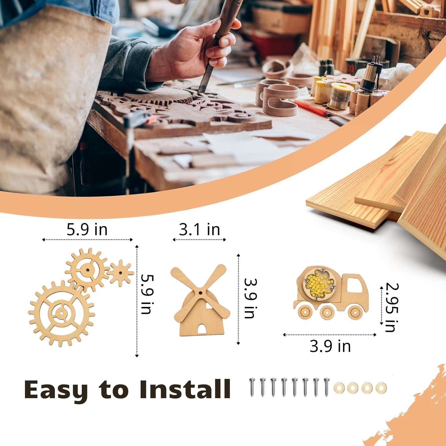 Juego de Piezas de Madera para Tablero Sensorial Potatomato