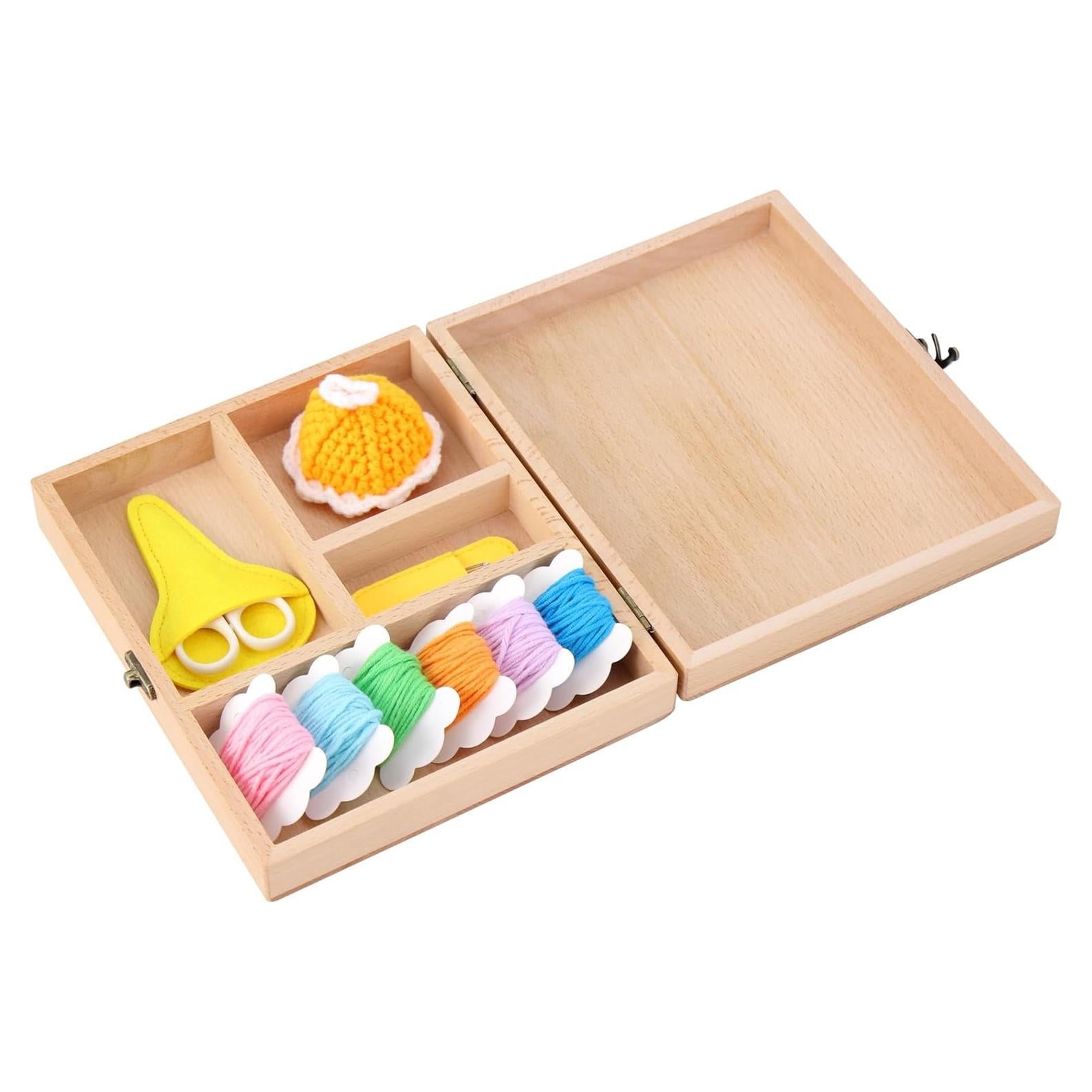 Caja de Costura Montessori Nivel 1 Rui'an para Niños 4+