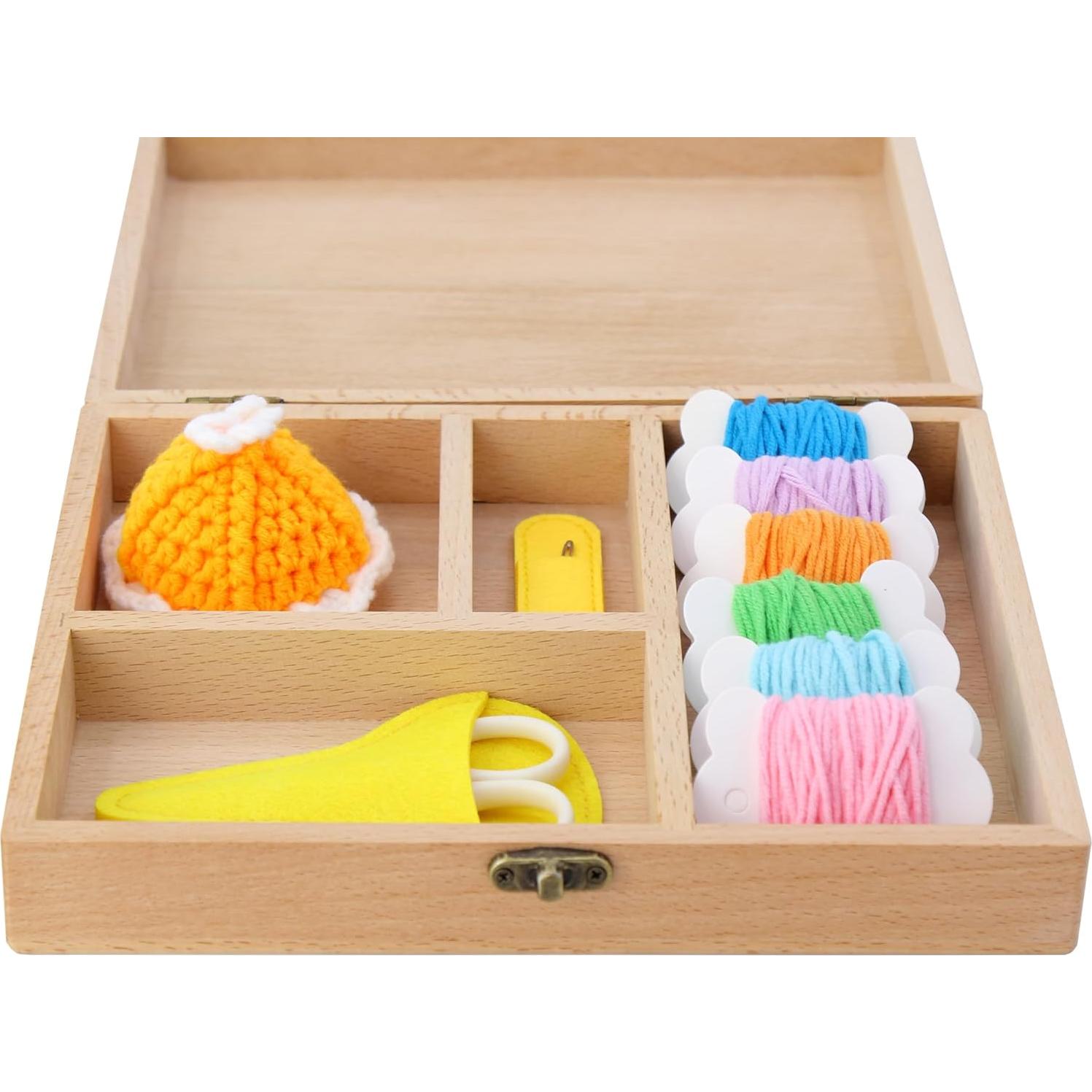 Caja de Costura Montessori Nivel 1 Rui'an para Niños 4+