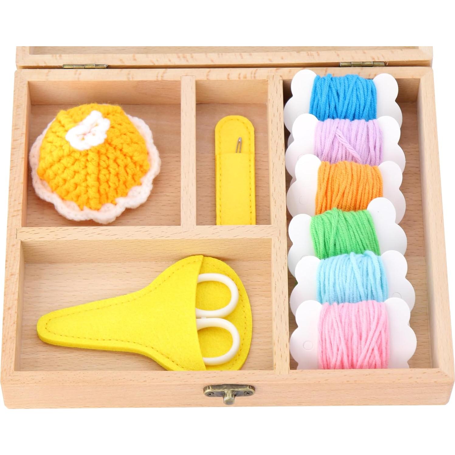 Caja de Costura Montessori Nivel 1 Rui'an para Niños 4+