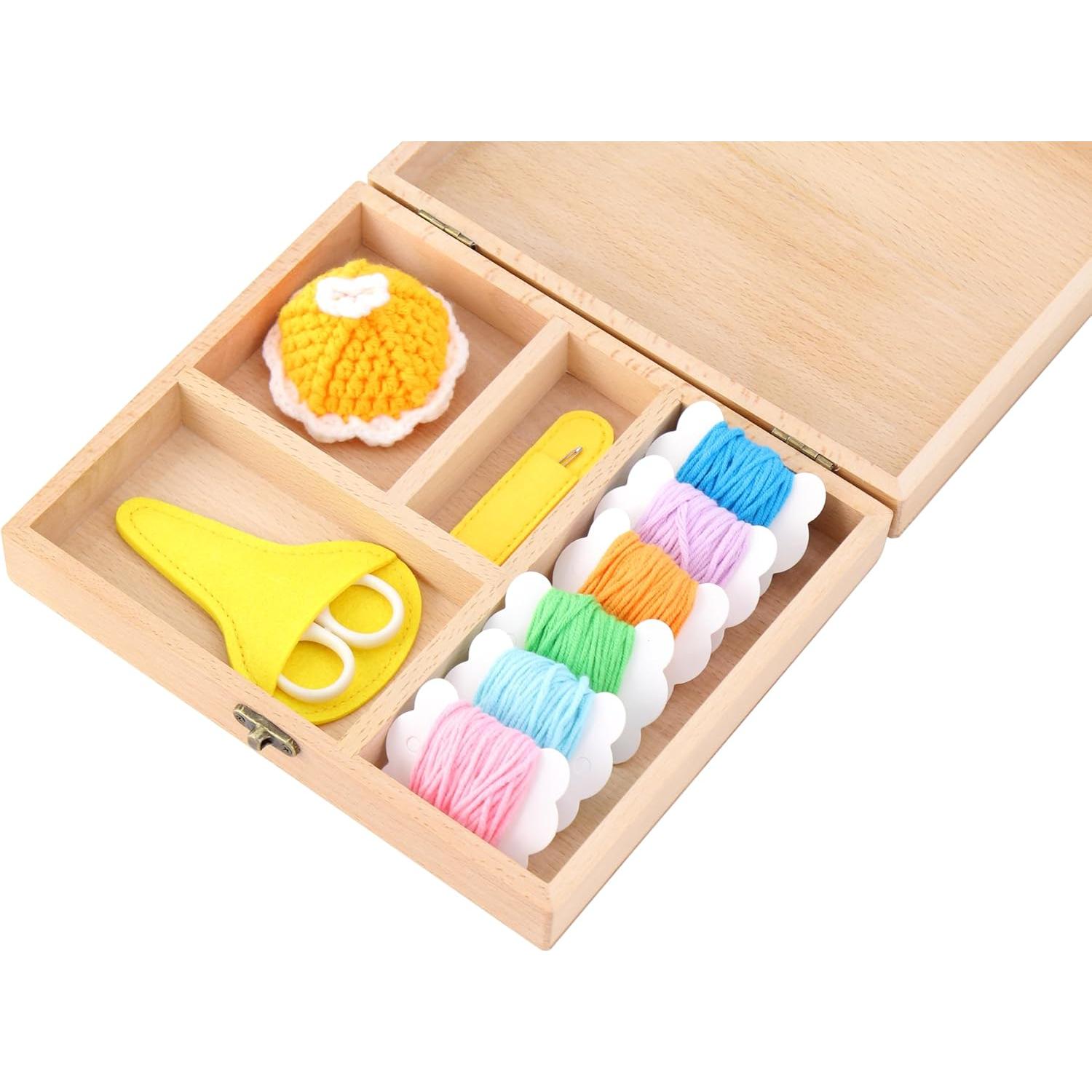 Caja de Costura Montessori Nivel 1 Rui'an para Niños 4+
