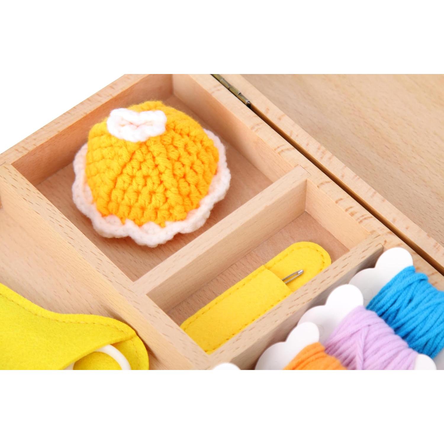 Caja de Costura Montessori Nivel 1 Rui'an para Niños 4+