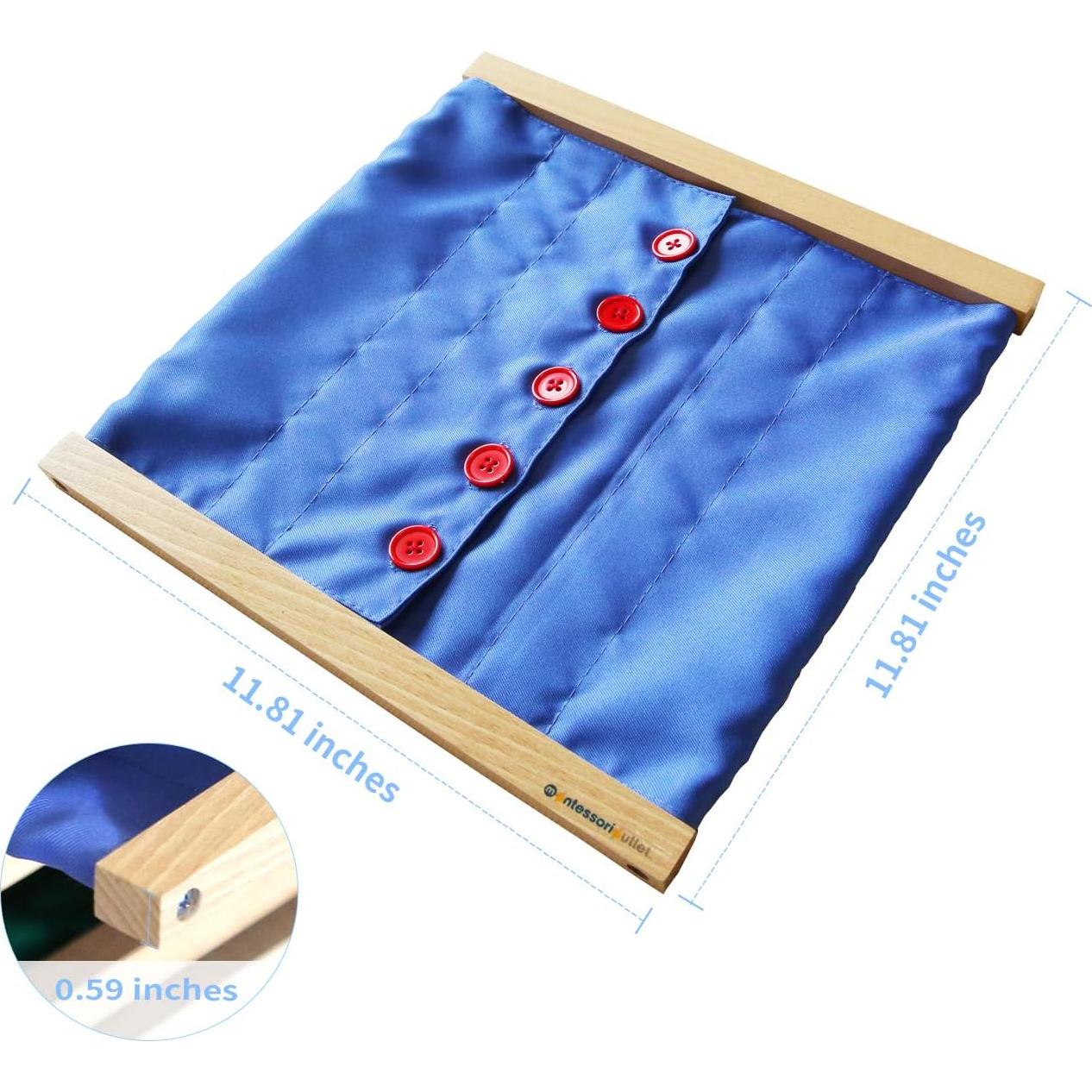 Marco de Abotonado Montessori Madera con Botones Grandes - 3-6 Años