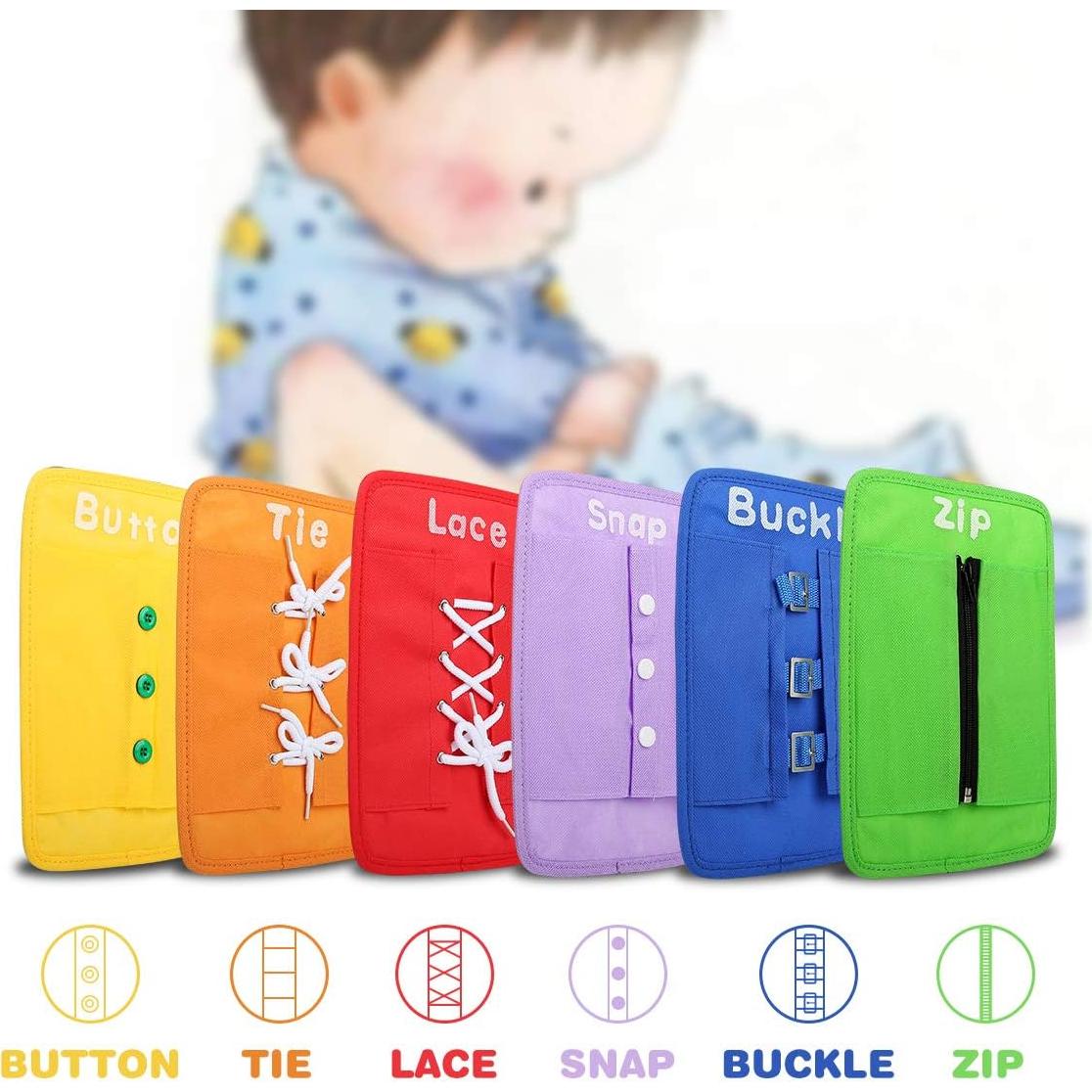 Tablero de Vestir Montessori Yanhan - Habilidades Básicas 26.4x20.3cm