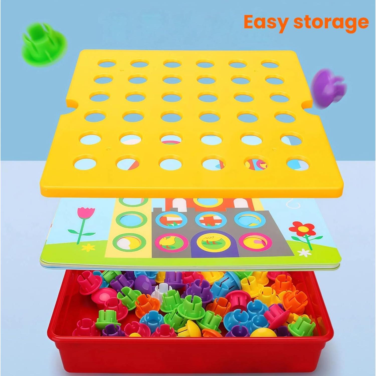 Juguete Educativo TINOTEEN Kit de Mosaic de Botones 50 Piezas