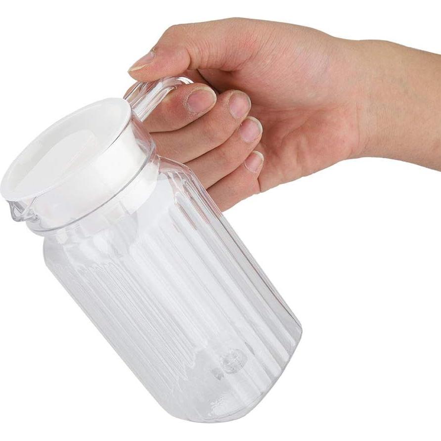 Jarra Acrílica Tbest 500ml con Tapa - Botella de Jugo Transparente