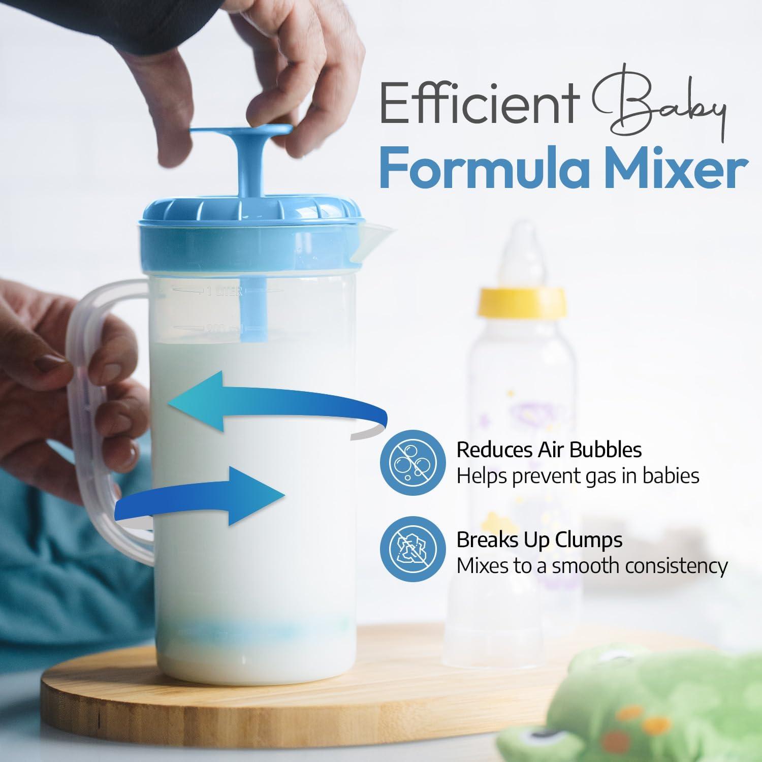 Jarra de Mezcla Plástico JBK Pottery 1 Litro Azul con Tapa