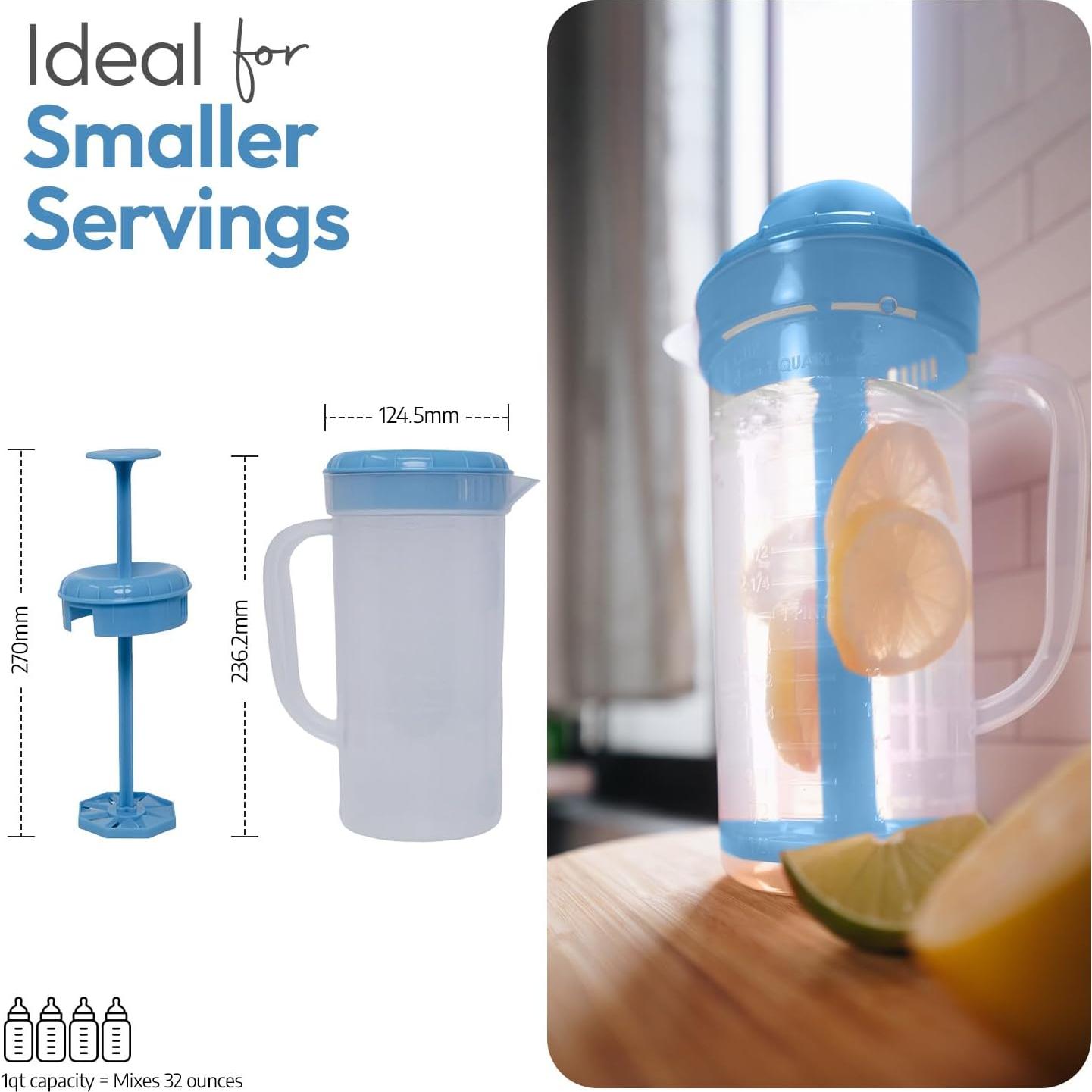 Jarra de Mezcla Plástico JBK Pottery 1 Litro Azul con Tapa