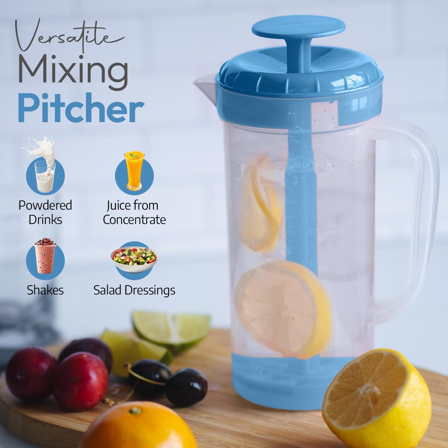 Jarra de Mezcla Plástico JBK Pottery 1 Litro Azul con Tapa