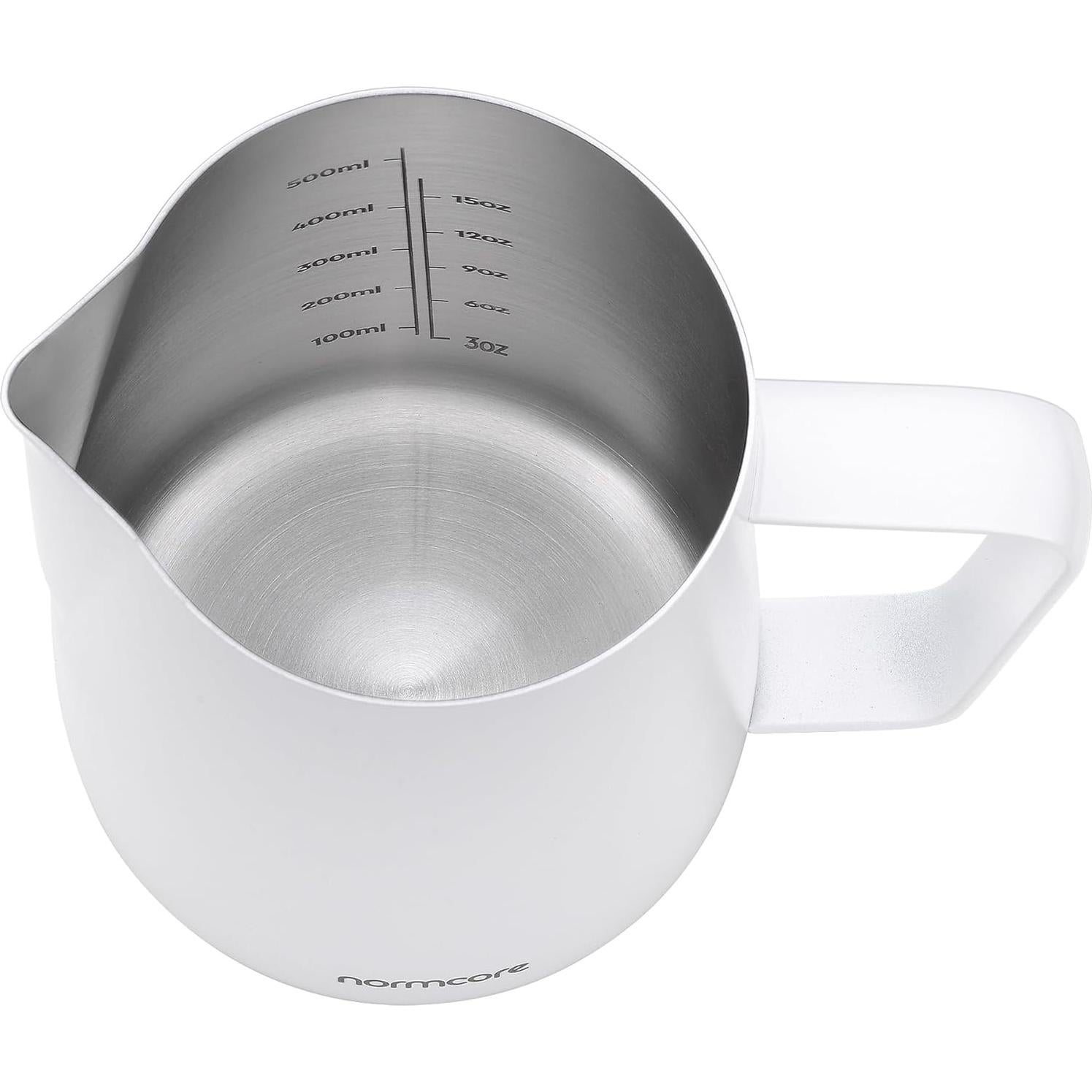 Jarra de Leche Sin Asa Normcore 600 ml Acero Inoxidable Blanco