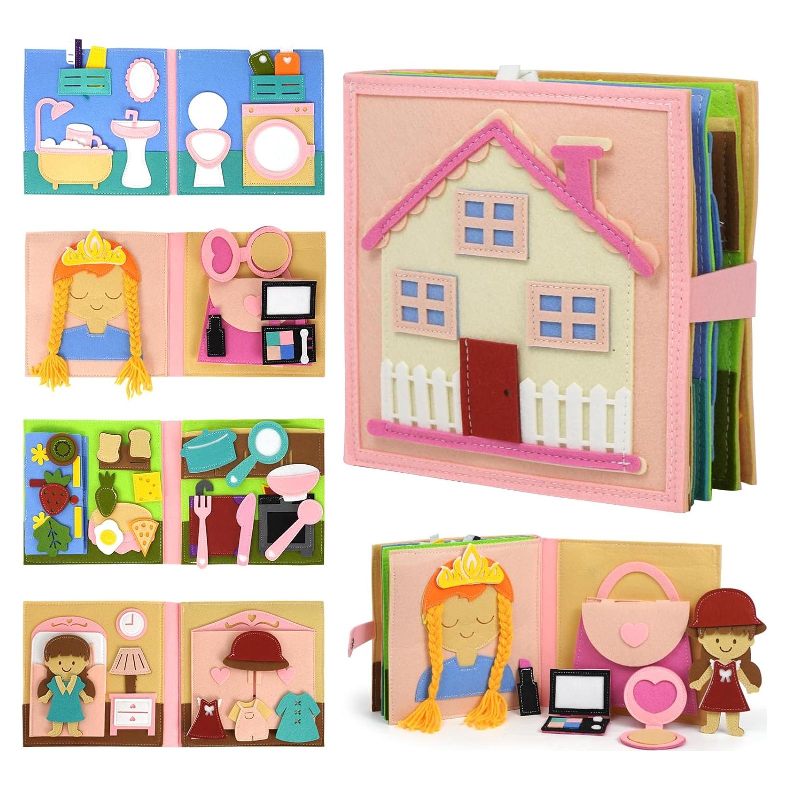 Libro Ocupado Montessori AIXMEET para Niños 3-8 Años Rosa