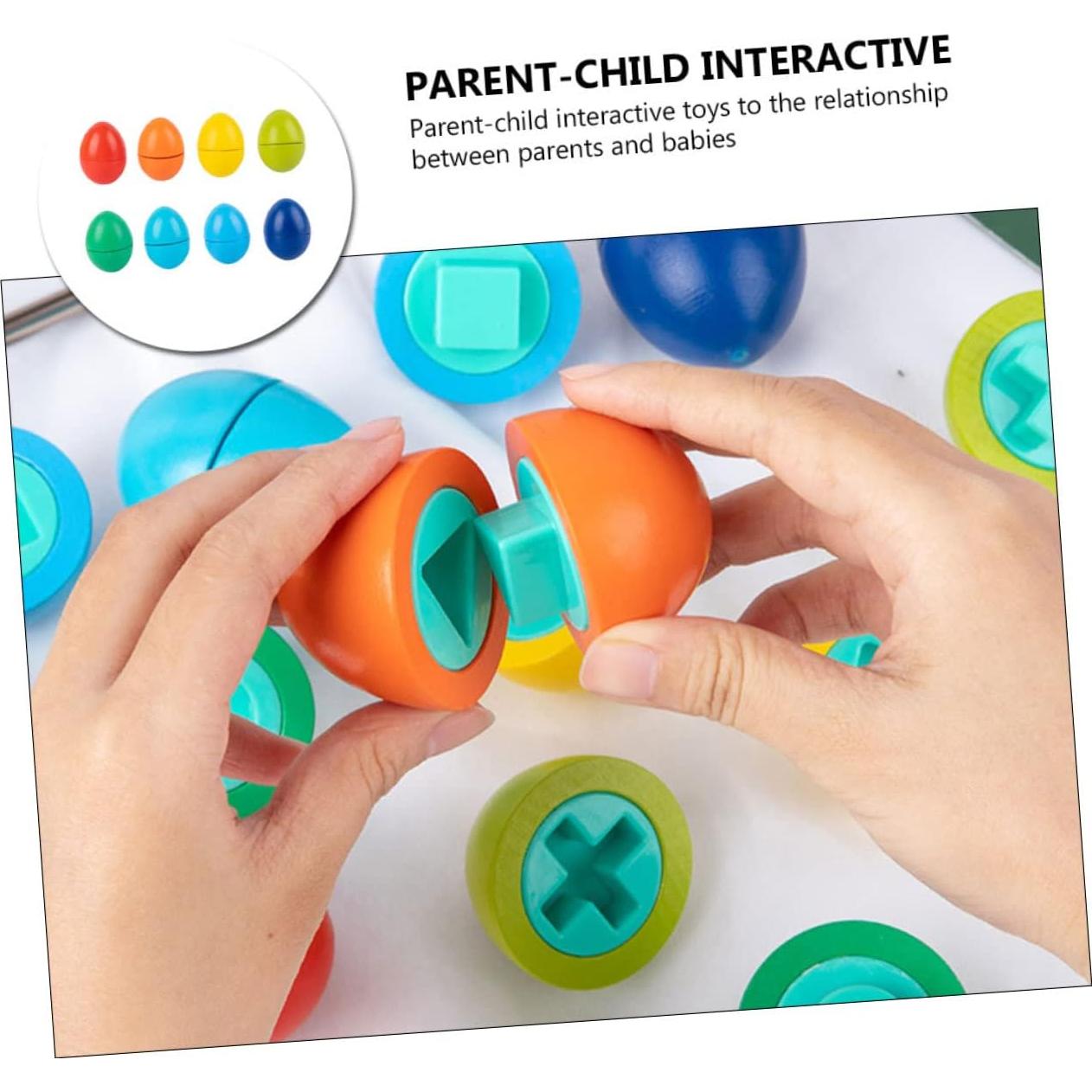 Juguete Educativo de Madera Sosoport 8 Piezas Reconocimiento de Forma