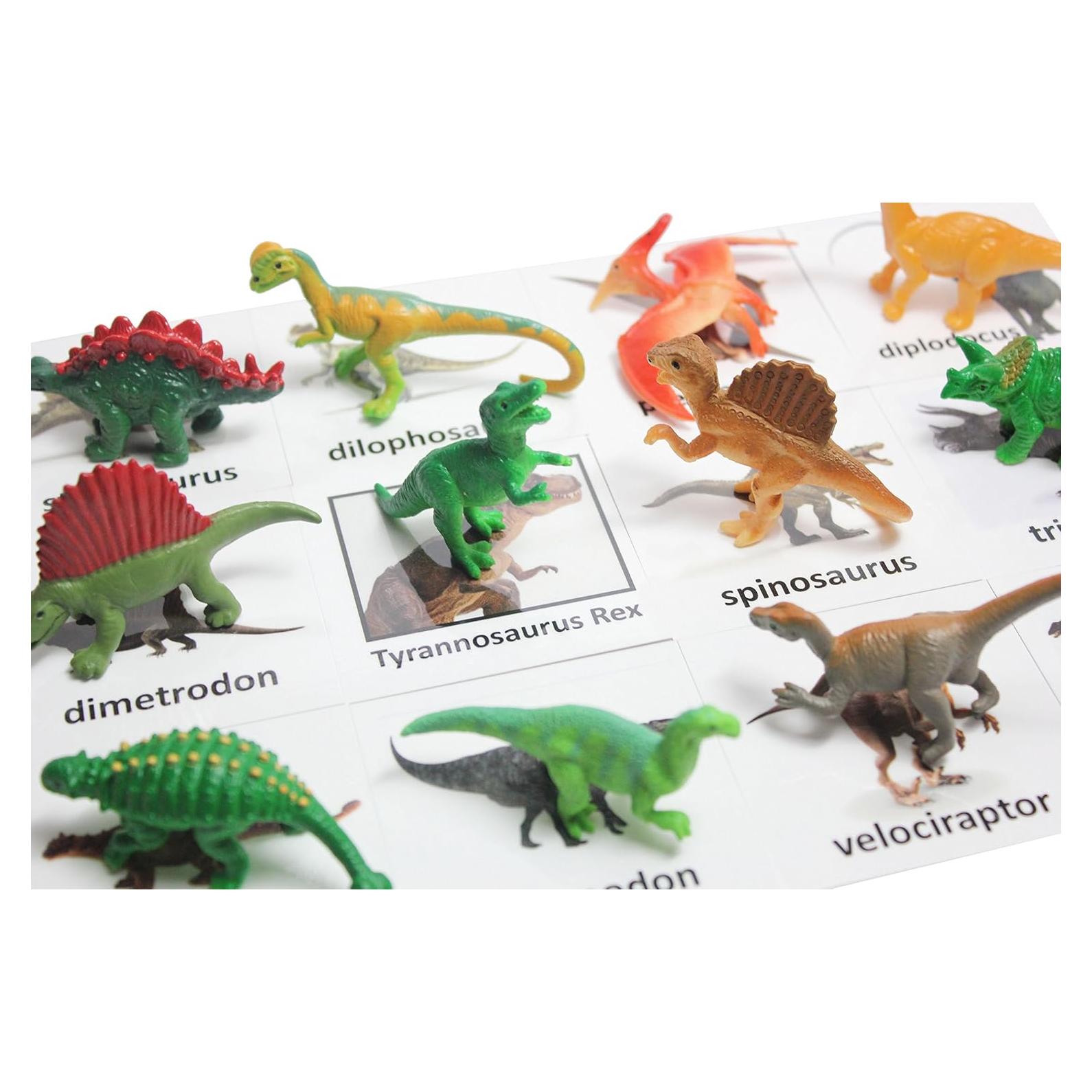 Juego de Emparejamiento Dinosaurios Montessori - 12 Figuras y Tarjetas