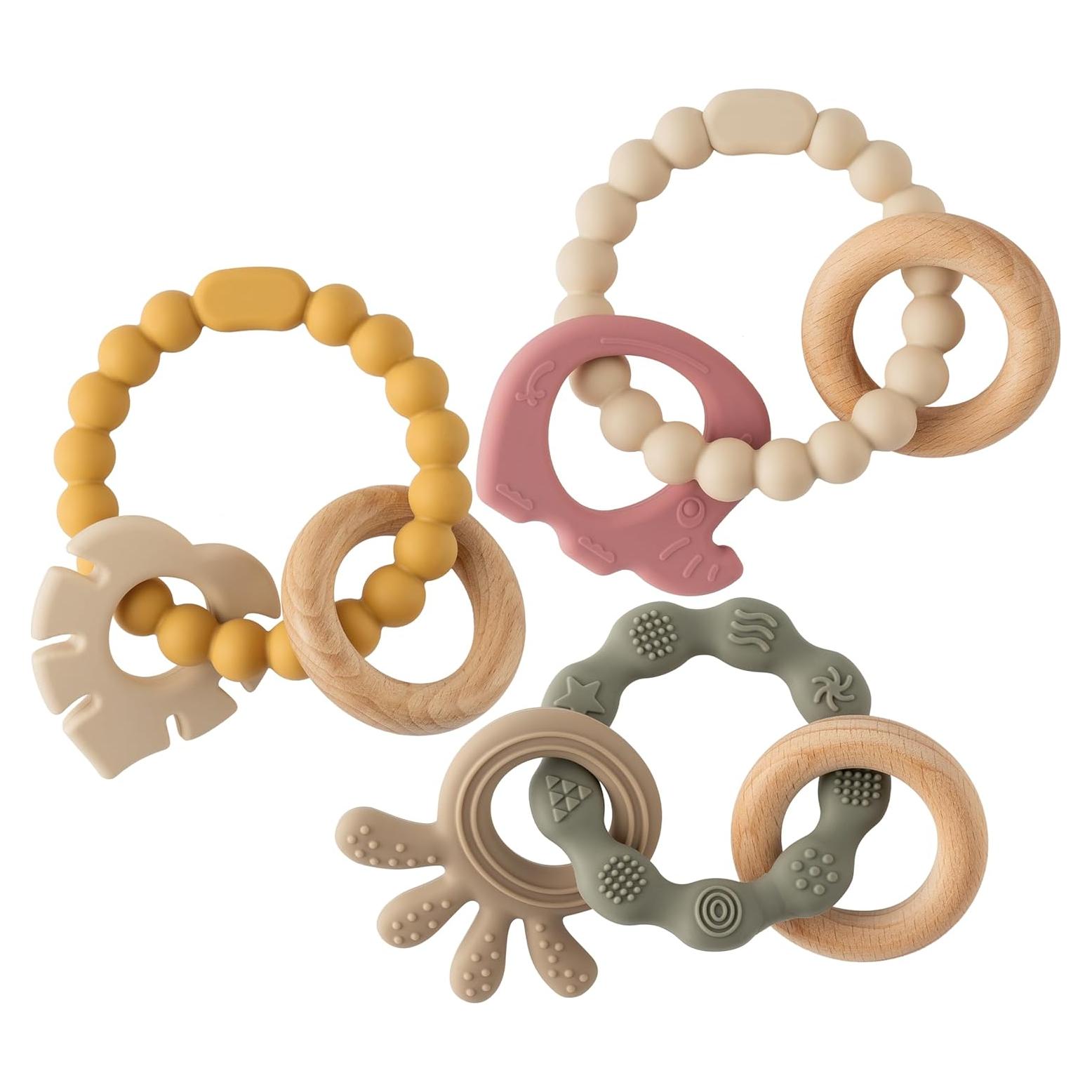 Juguetes de Mordedor de Silicona 2ooya - 3 Piezas Elefante