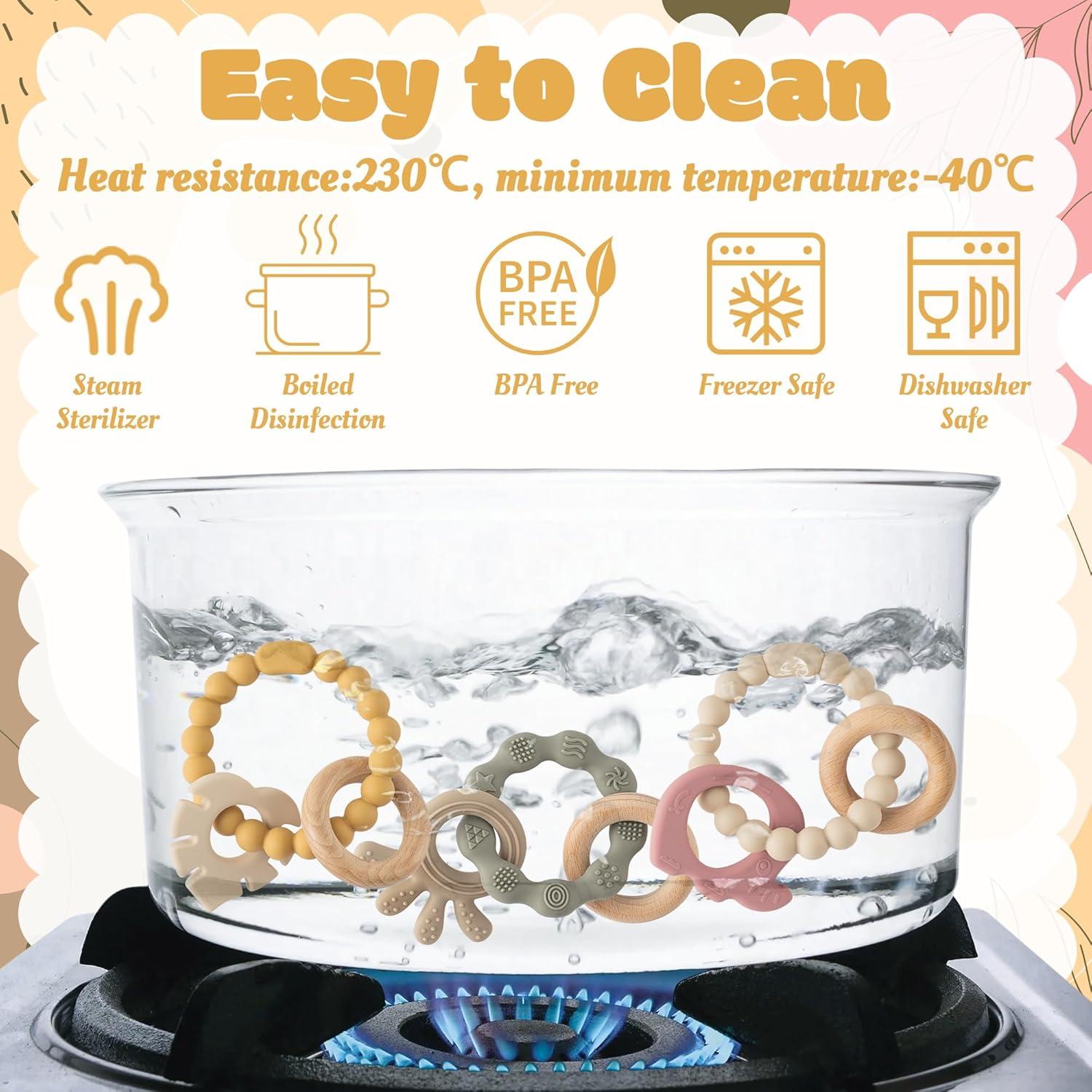 Juguetes de Mordedor de Silicona 2ooya - 3 Piezas Elefante