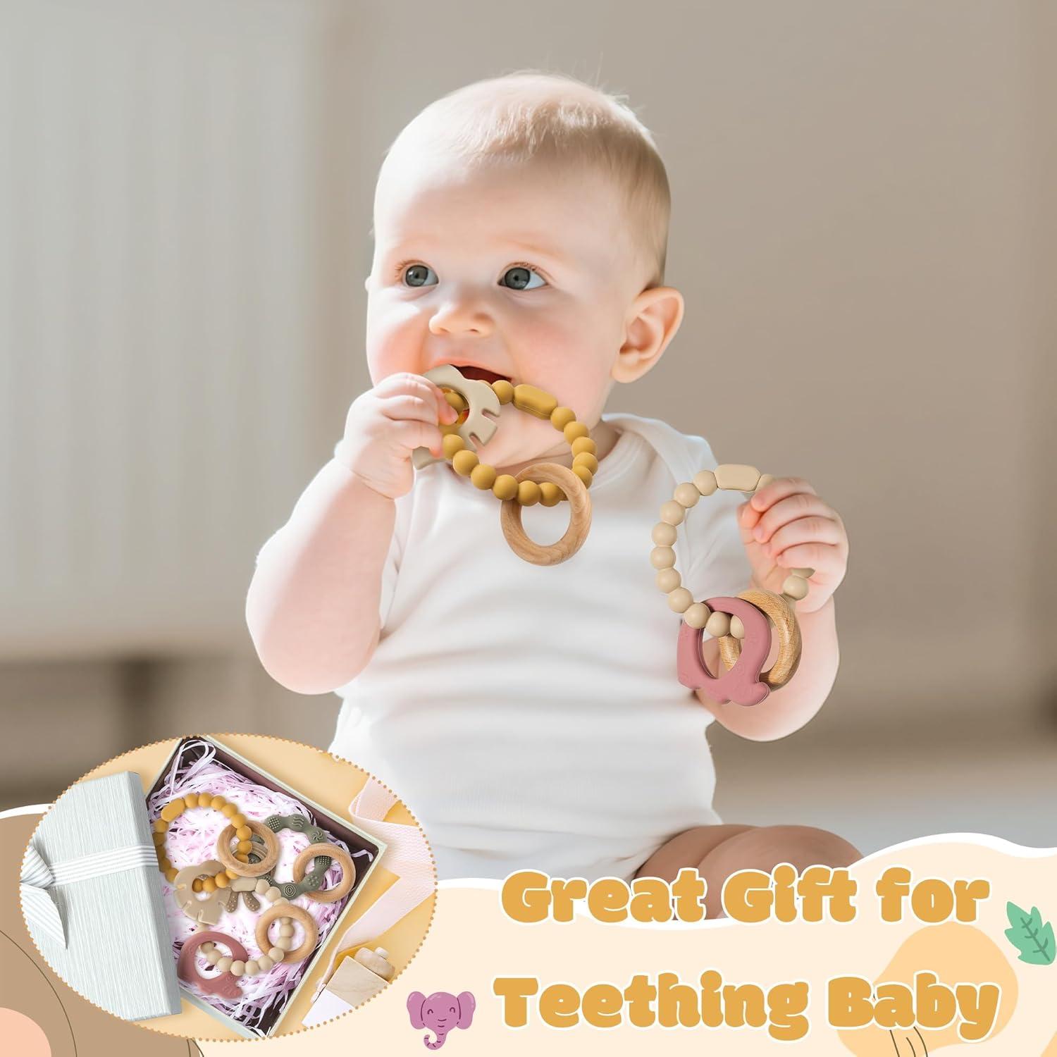 Juguetes de Mordedor de Silicona 2ooya - 3 Piezas Elefante