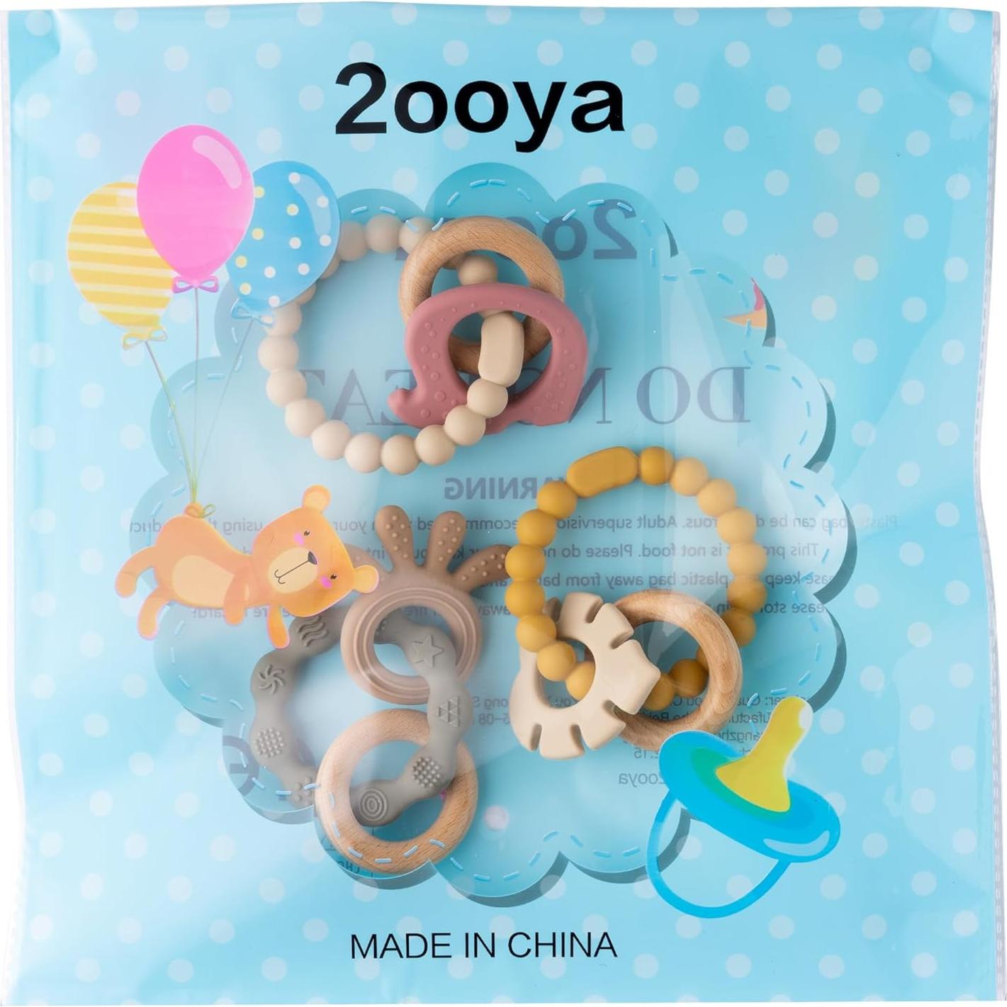 Juguetes de Mordedor de Silicona 2ooya - 3 Piezas Elefante