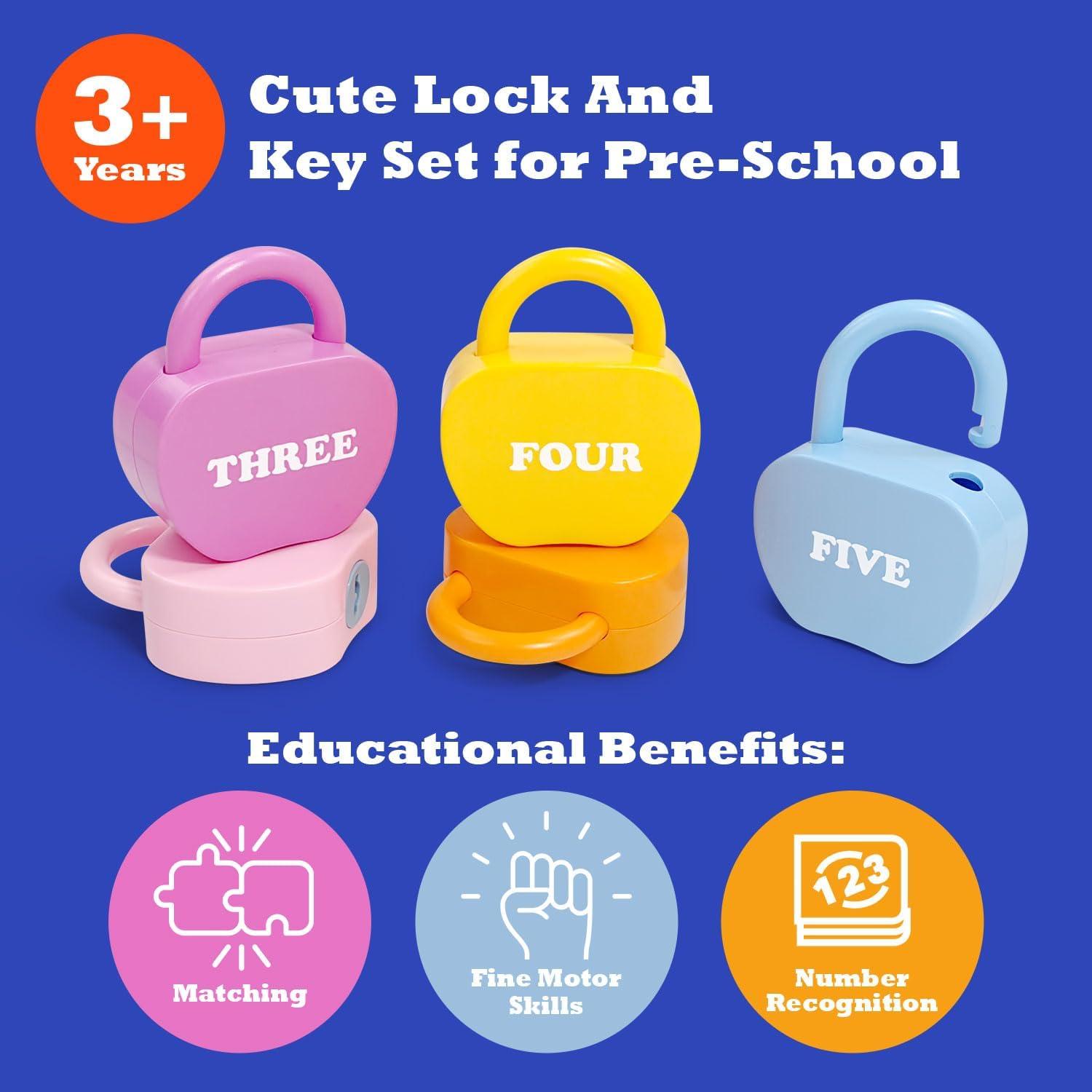 Candados de Manzana con Llaves Shantou - Juguete Montessori 3-5 Años