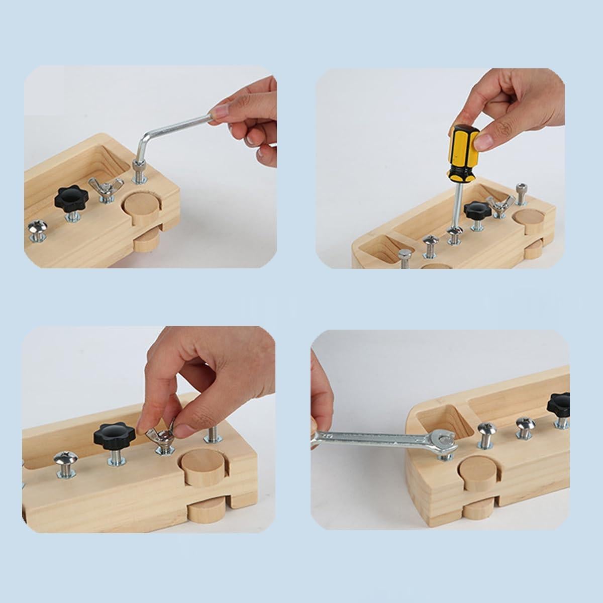 Tablero Ocupado Montessori ALaLatois Juguete Sensorial 20x10 cm