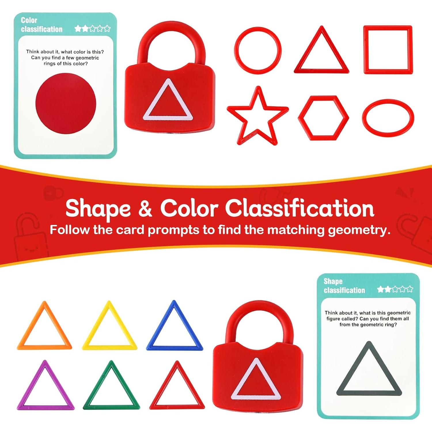 Bloques de Aprendizaje Xylolin para Niños 3 a 6 Años - Juguete Montessori de Formas y Colores