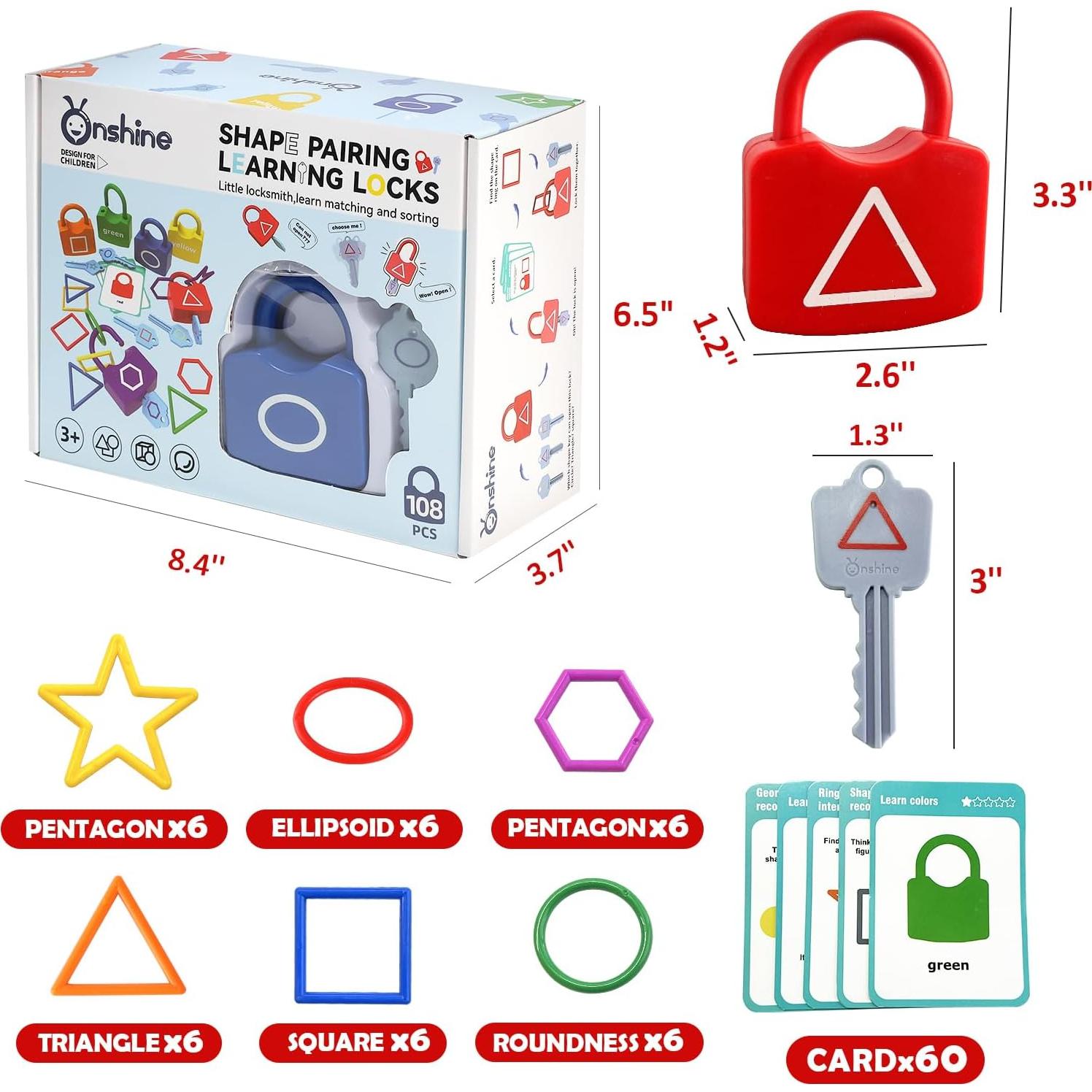 Bloques de Aprendizaje Xylolin para Niños 3 a 6 Años - Juguete Montessori de Formas y Colores