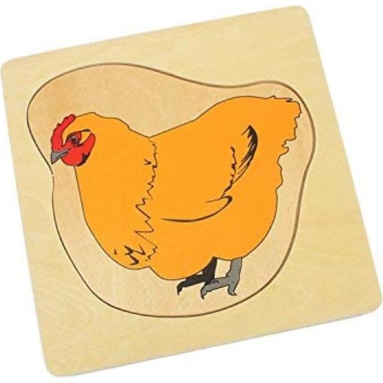 Rompecabezas de Madera Montessori DANNI Ciclo de Vida Gallina