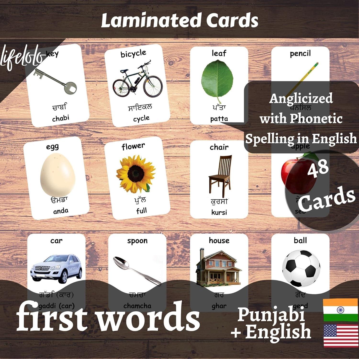 Tarjetas de Flash Bilingües LifeLoLo - 48 Palabras para Bebés