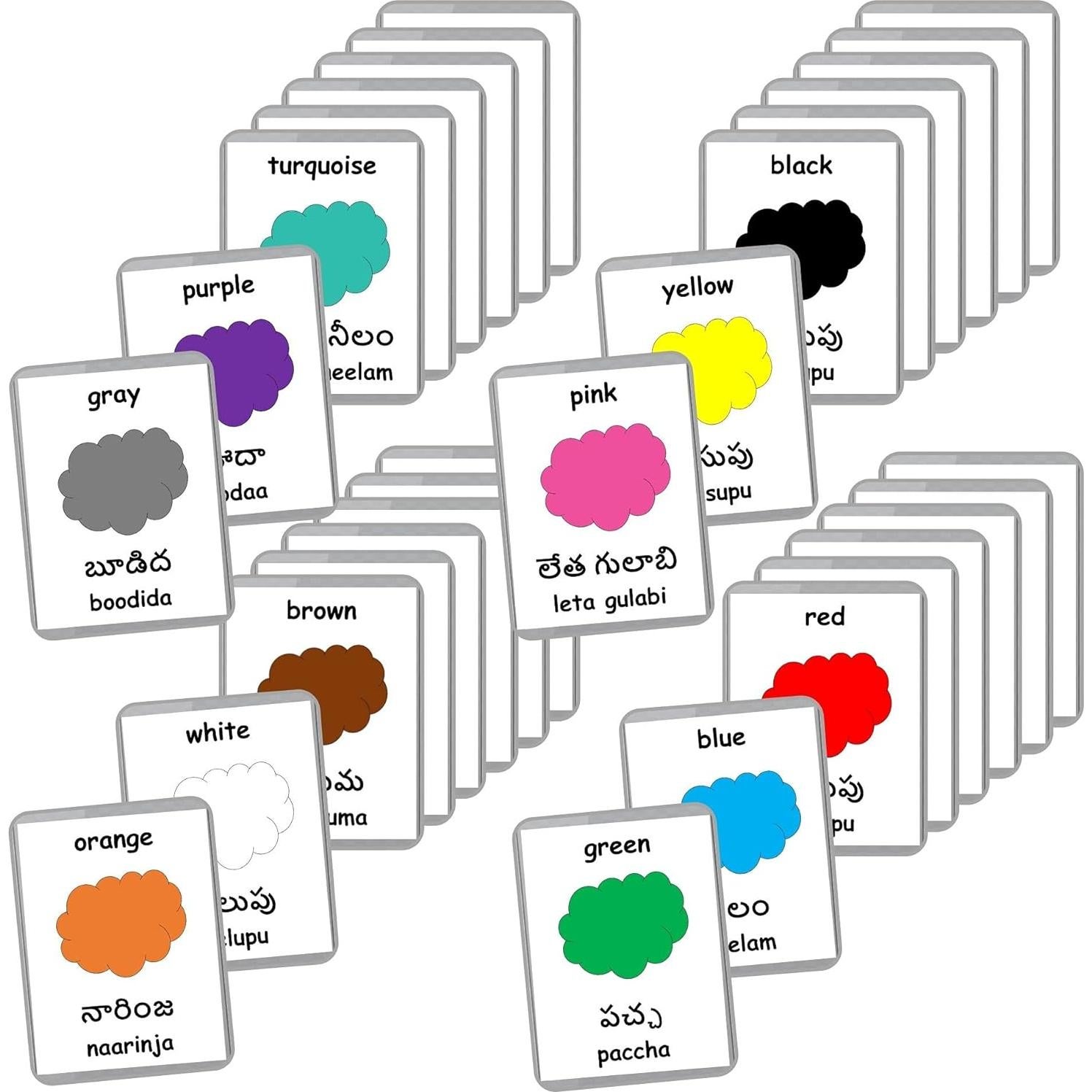 Tarjetas Didácticas de Colores LifeLoLo - 12 Piezas Bilingües