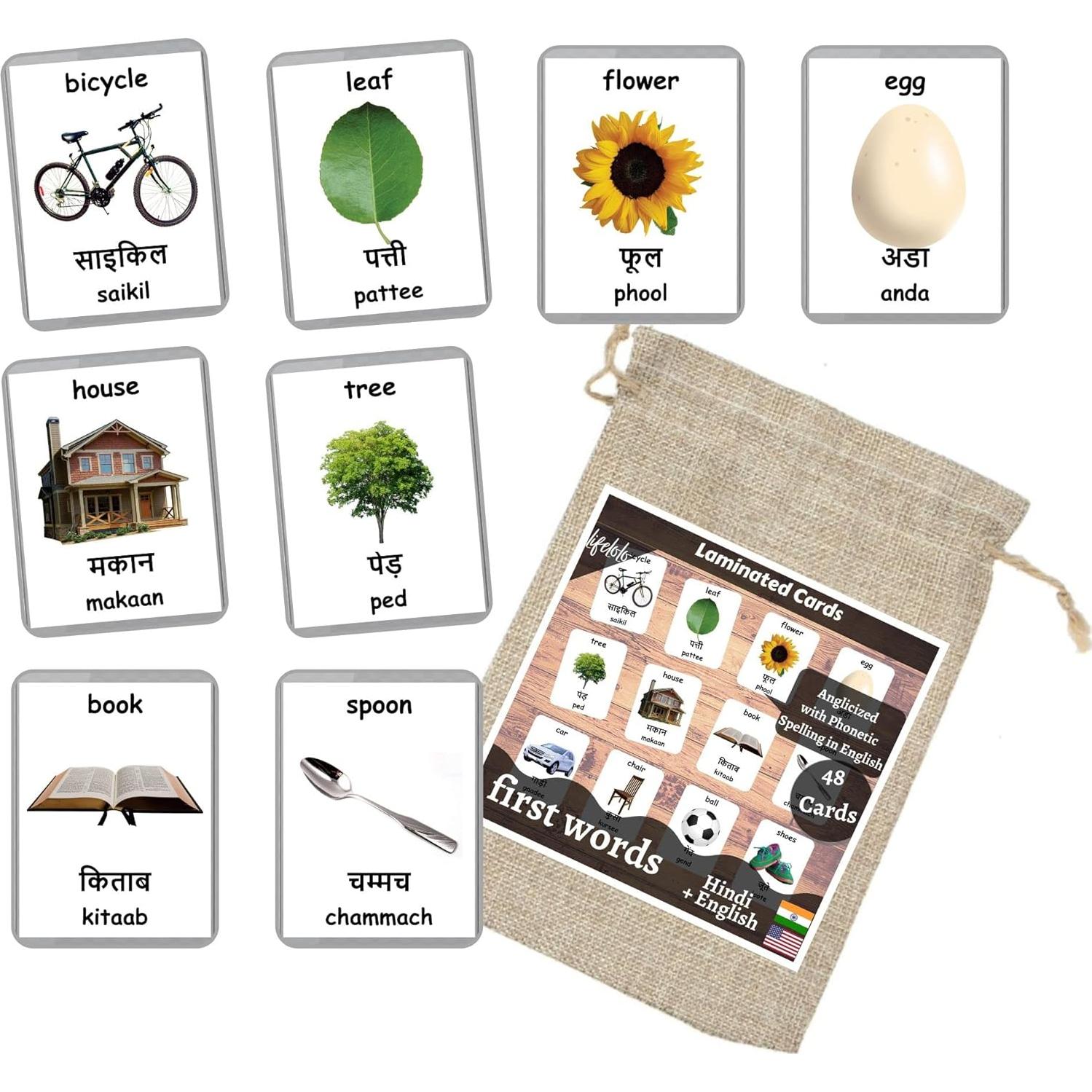 Tarjetas de Flash Bilingües LifeLoLo - 48 Palabras para Bebés