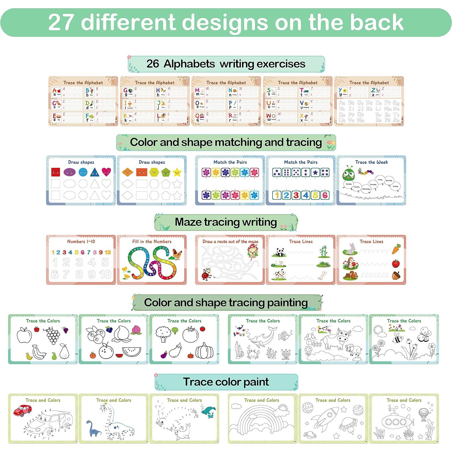 Libro Ocupado Montessori WJPC 53 Diseños para Niños 3-8 Años