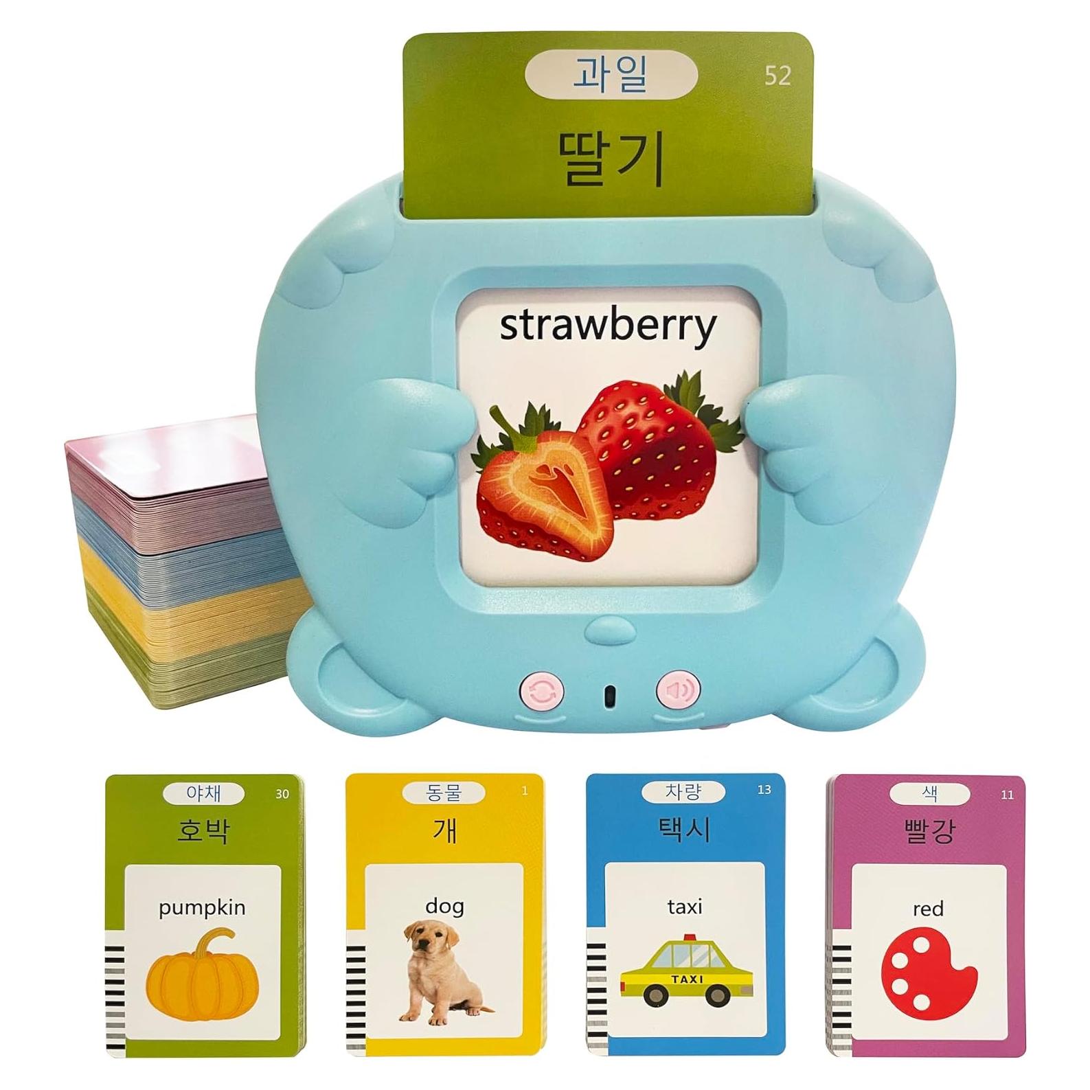 Tarjetas de Flash Coreano-Inglés MINMEER 112 PCS para Niños