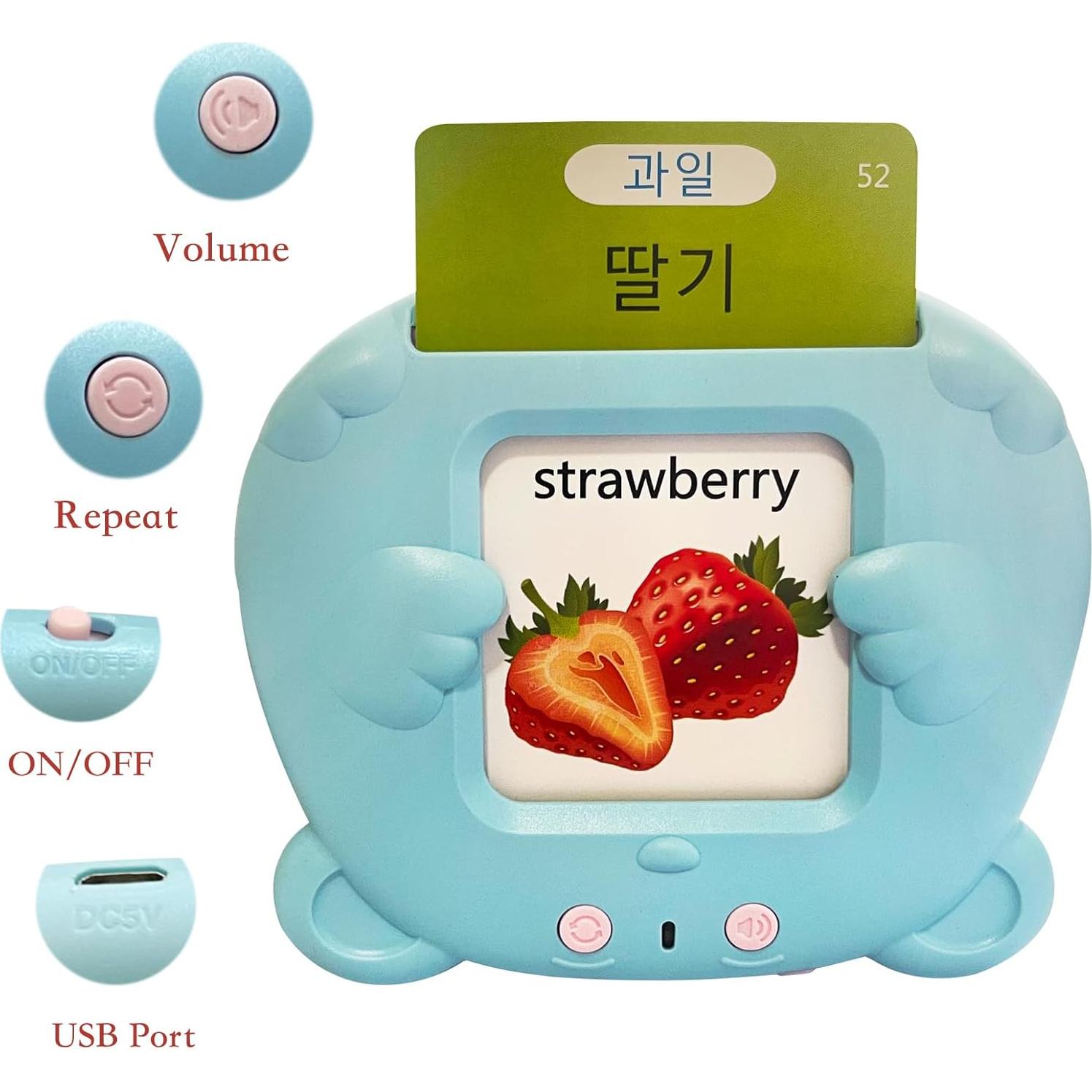 Tarjetas de Flash Coreano-Inglés MINMEER 112 PCS para Niños