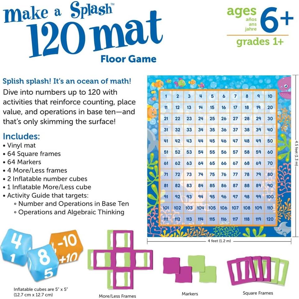 Juego de Piso Matemático Learning Resources 1.22m Suma y Resta