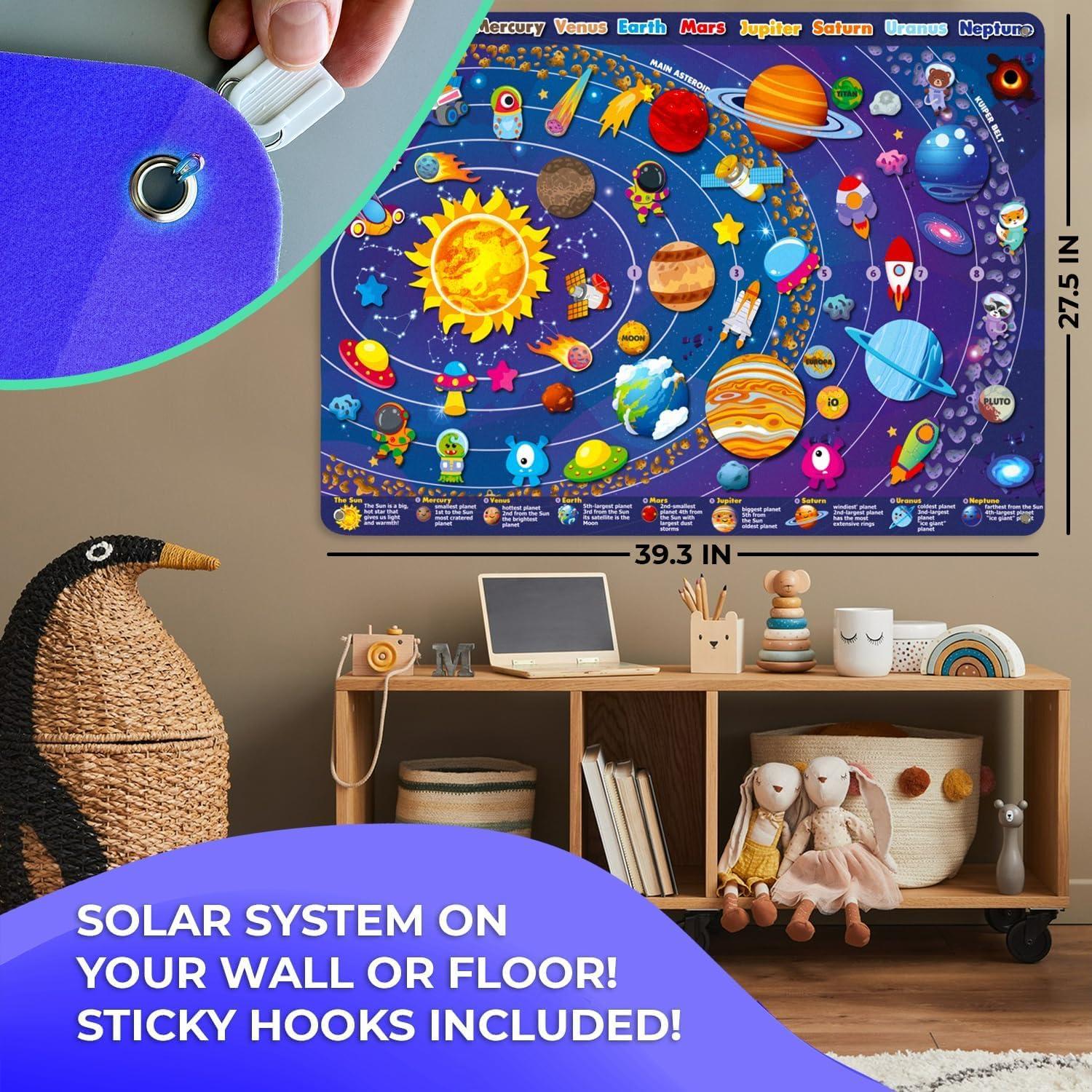 Tablero de Fieltro Espacial QUOKKA para Niños 3-5 Años