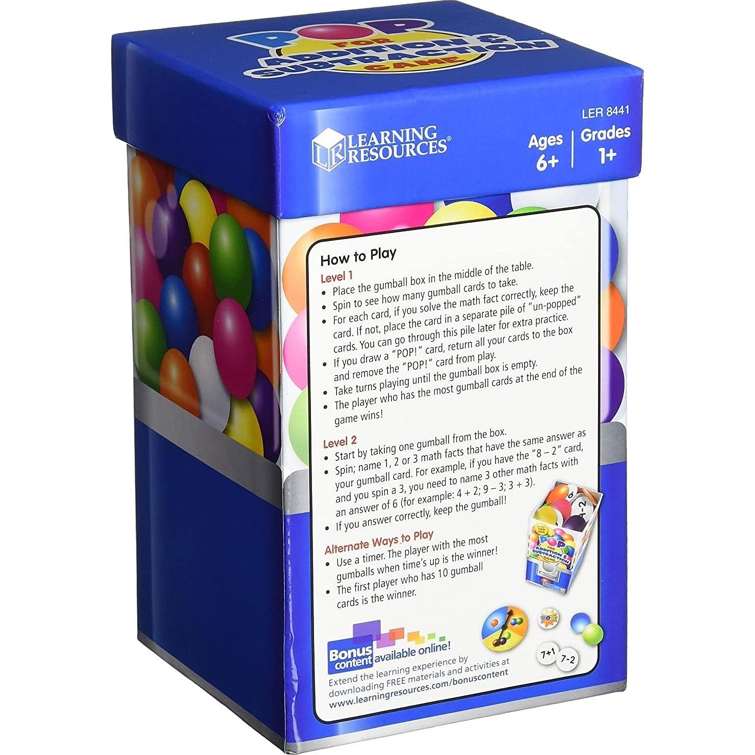 Juego de Matemáticas Learning Resources Pop - Suma y Resta