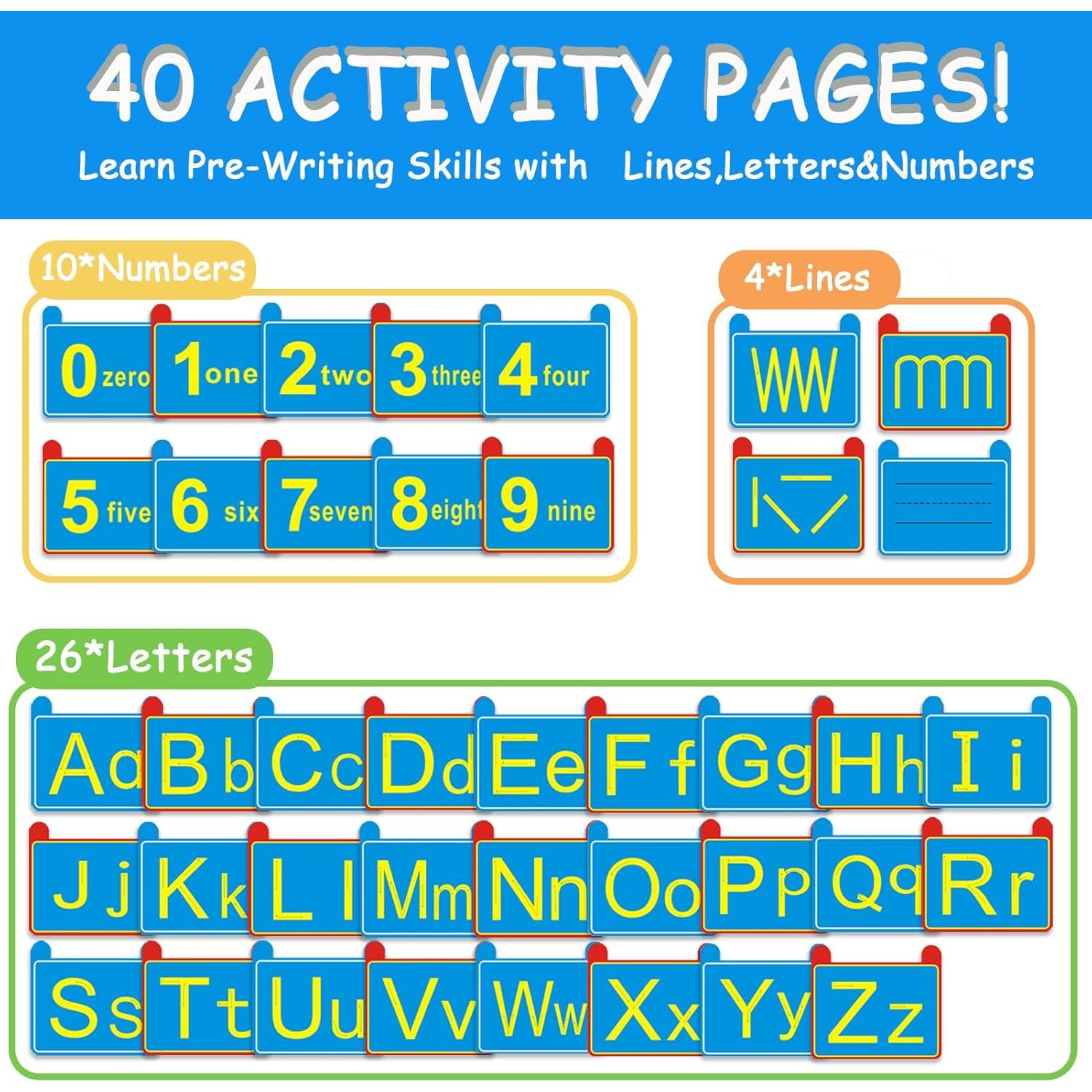 Almohadilla Reutilizable HAPATOYS para Trazar Letras y Números