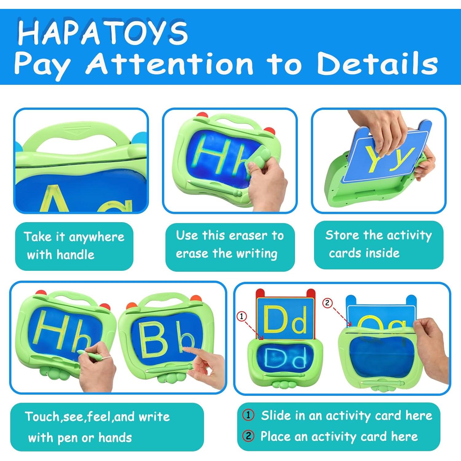 Almohadilla Reutilizable HAPATOYS para Trazar Letras y Números