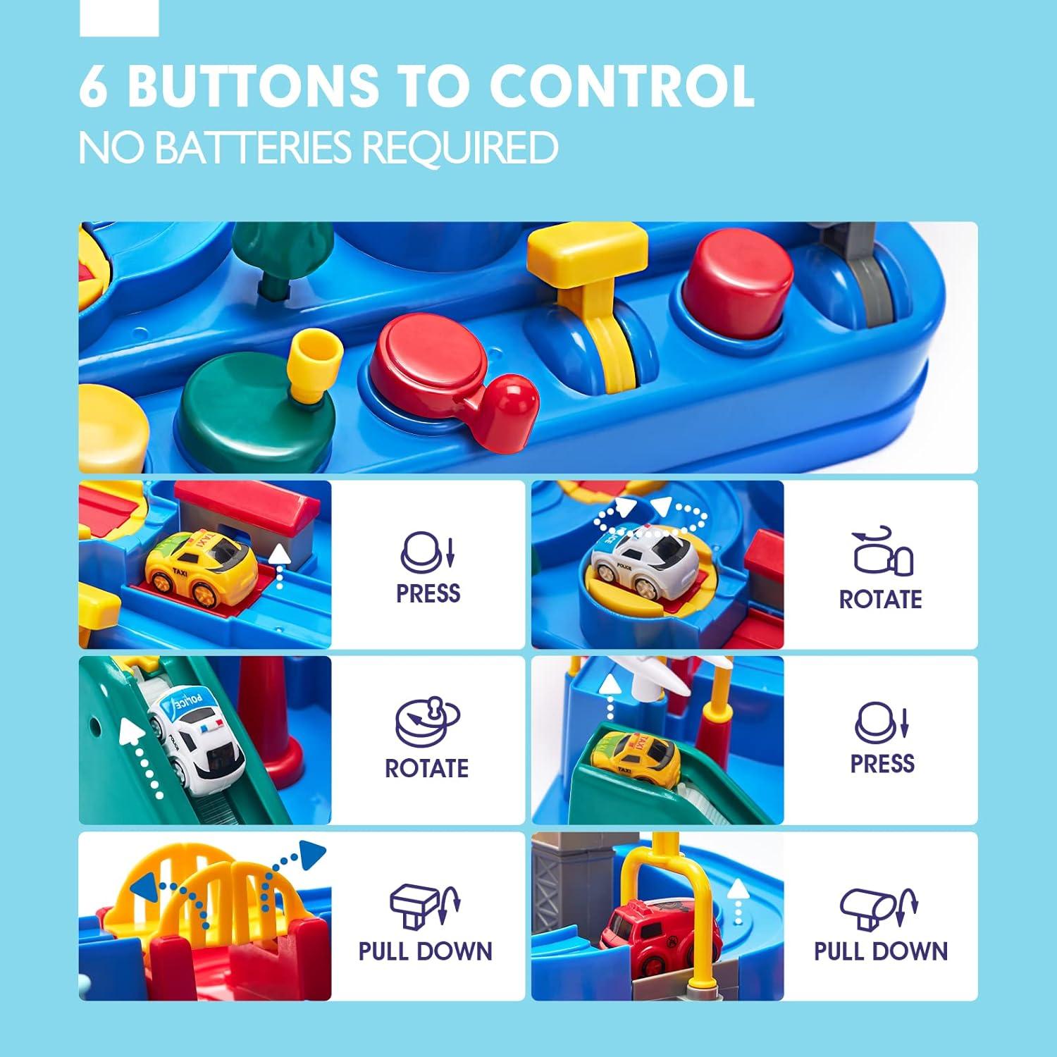 Pista de Carreras Hahaland para Niños 3-8 Años - Juguete Educativo