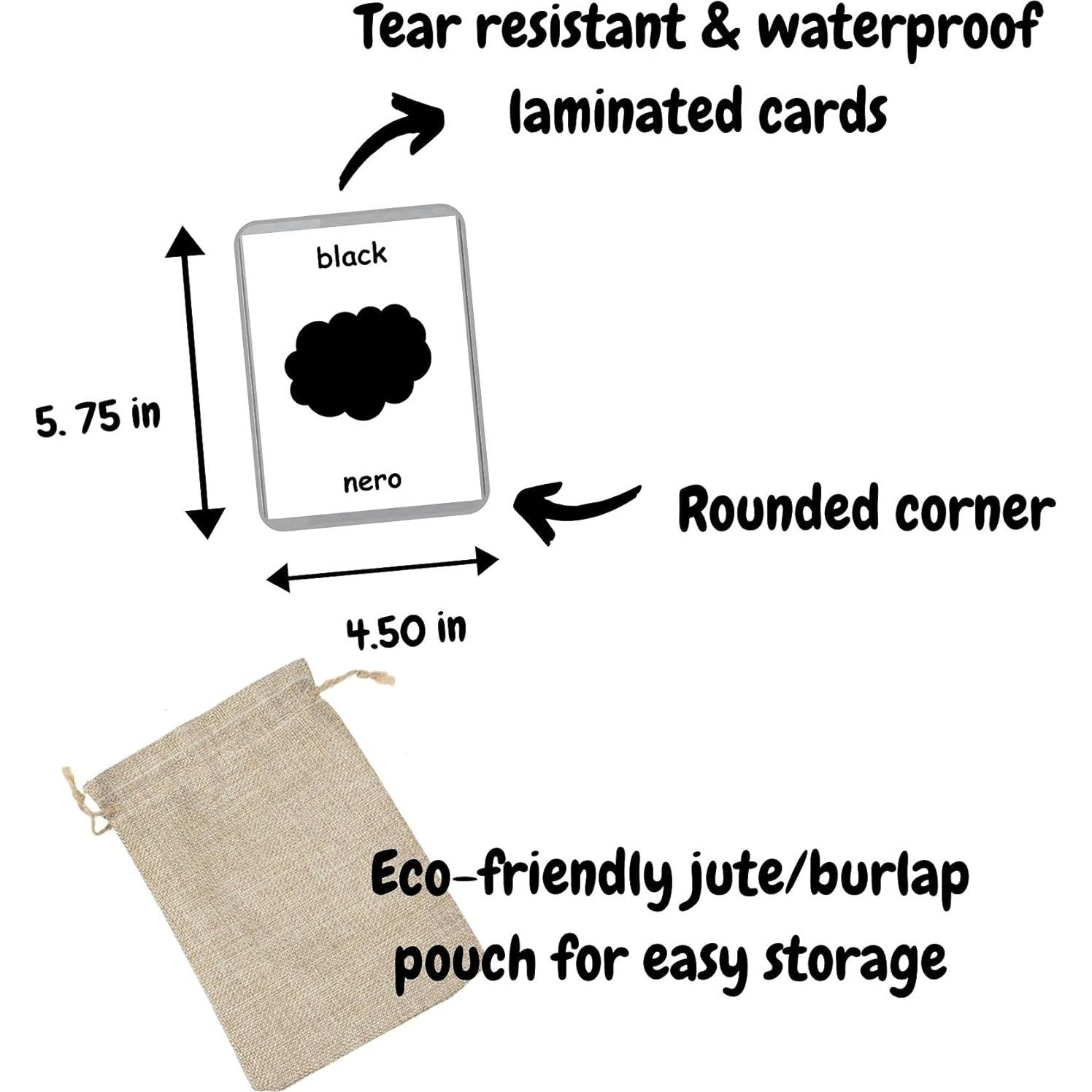 Tarjetas Didácticas Bilingües Italiano-Inglés LifeLoLo - 22 Conjuntos