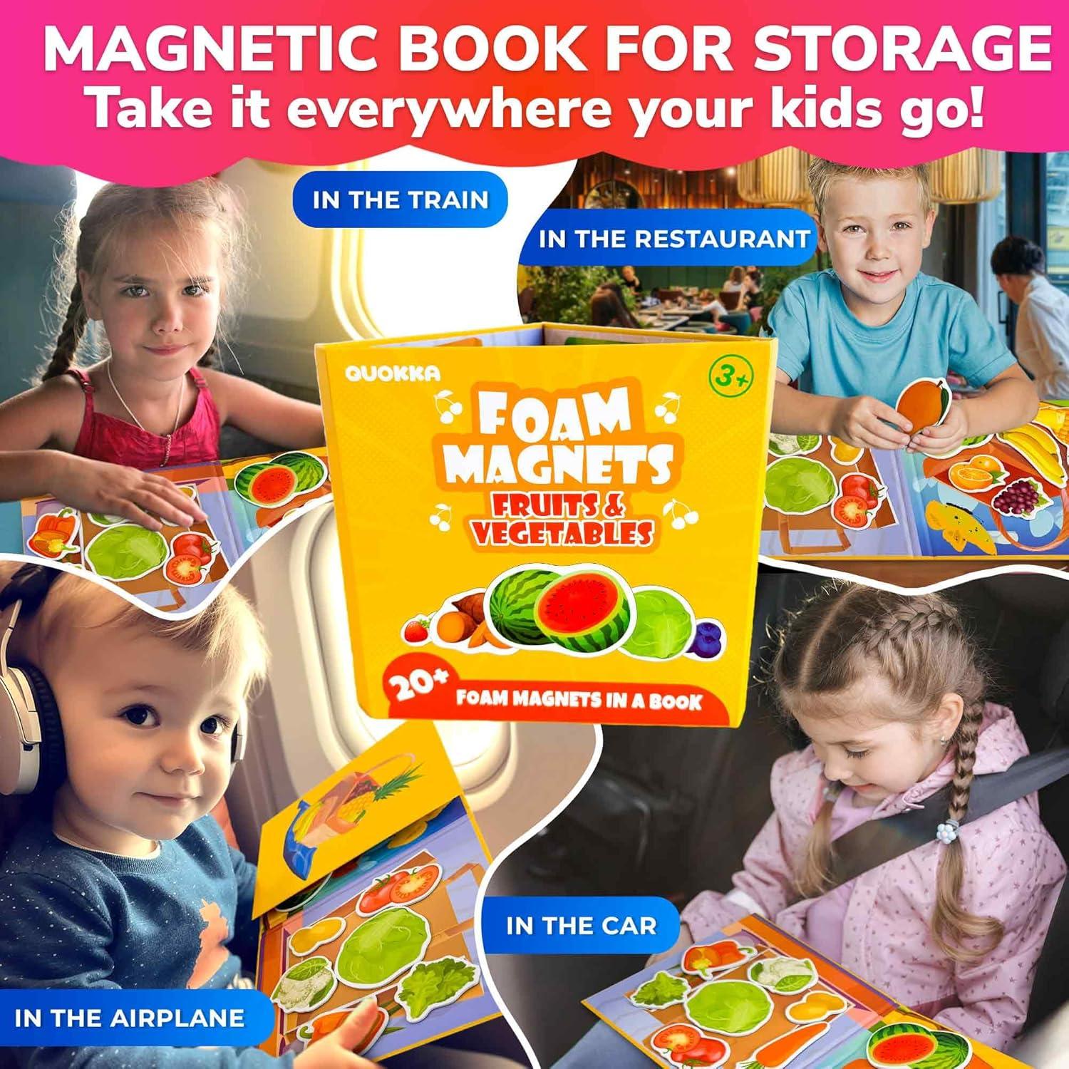 Puzzle Magnético de Viaje QUOKKA Frutas - Juguete Educativo 1-5 Años