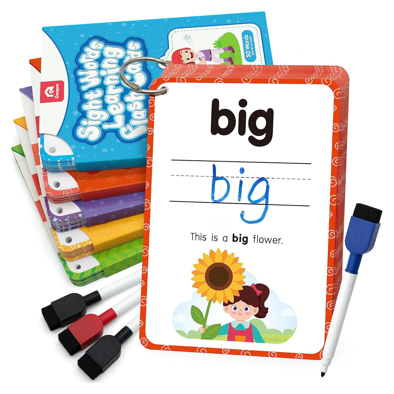 Tarjetas de Aprendizaje Coogam 250 Palabras Dolch para Niños