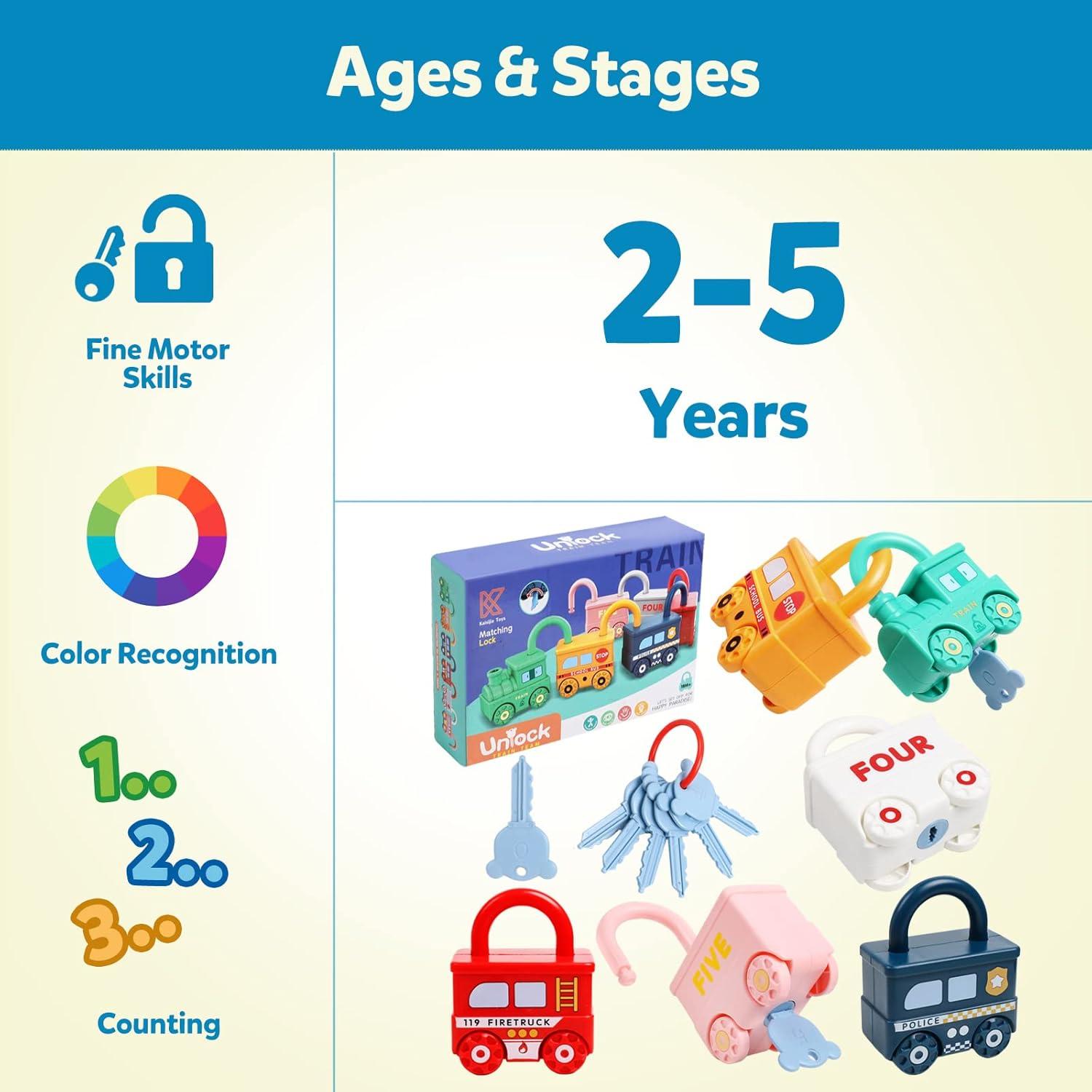 Juguete de Aprendizaje Montessori GKDOMS Cerraduras y Llaves
