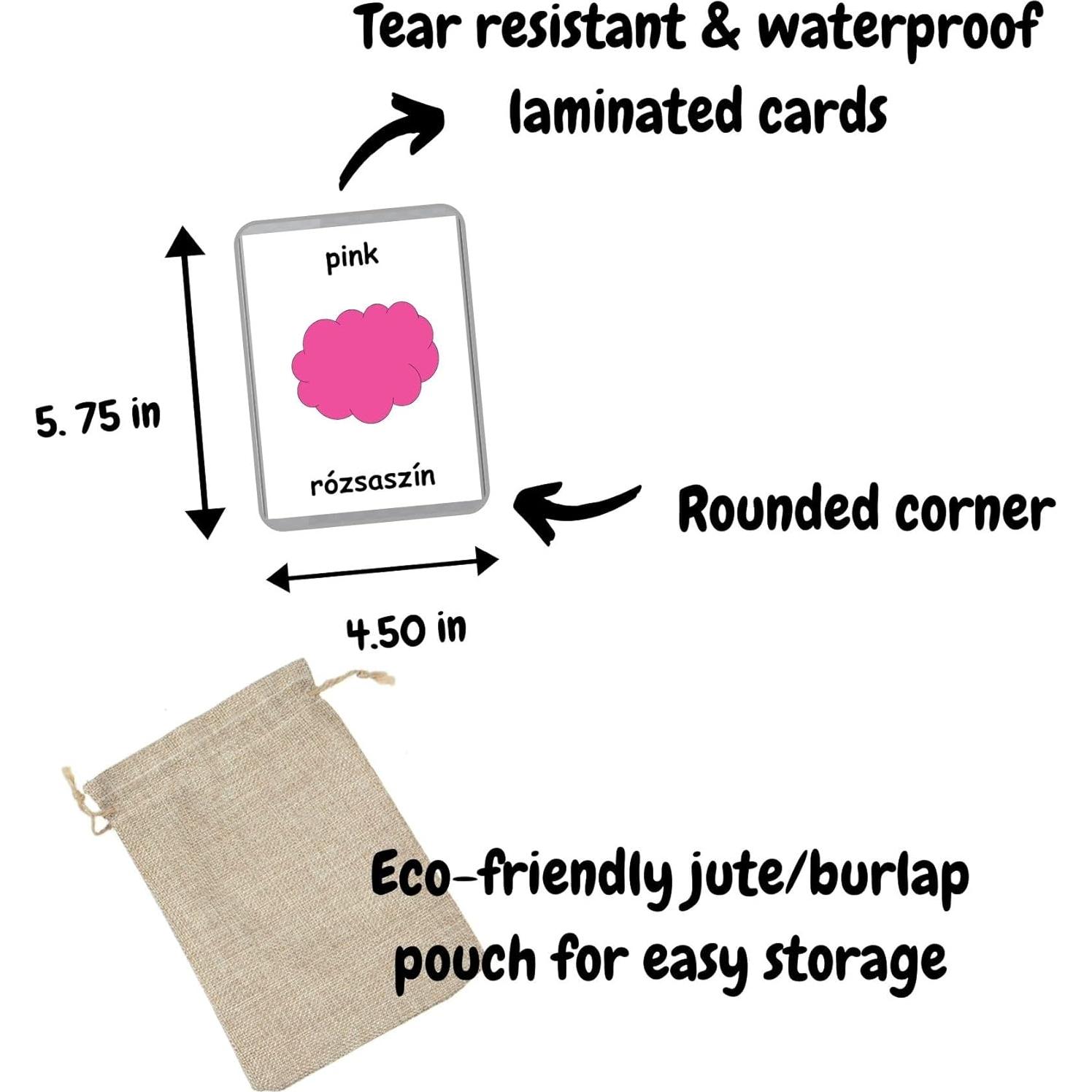 Tarjetas Bilingües Húngaro-Inglés LifeLoLo - 22 Conjuntos