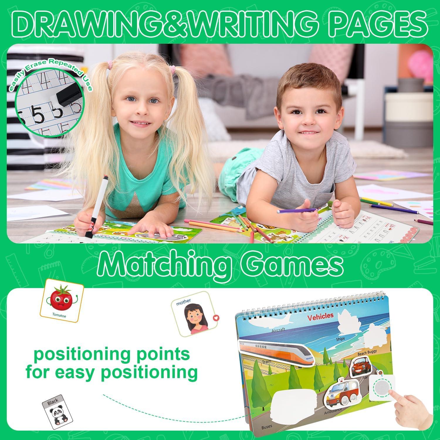 Libro Ocupado Montessori NASHRIO 24 Temas para Niños 3-6 Años