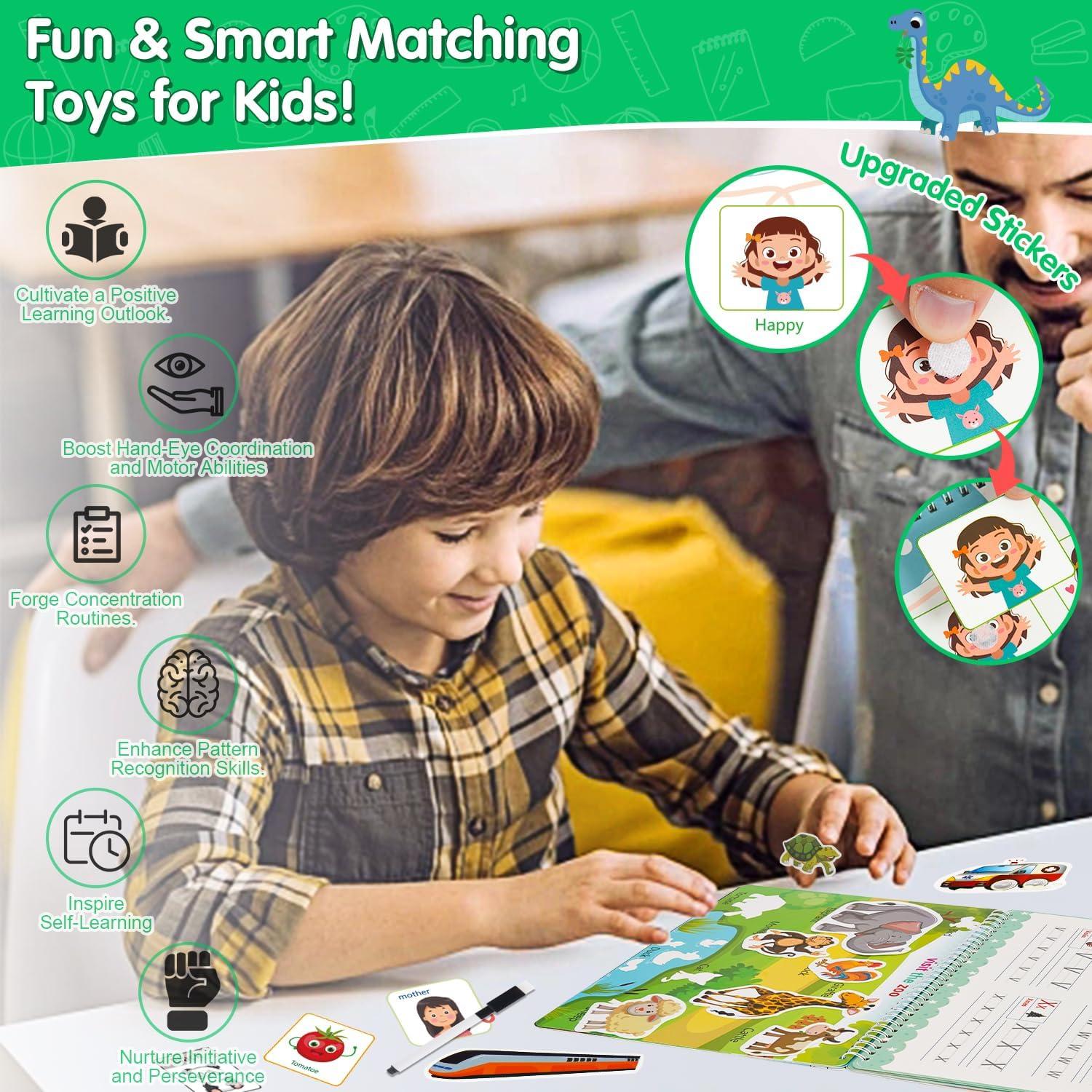 Libro Ocupado Montessori NASHRIO 24 Temas para Niños 3-6 Años