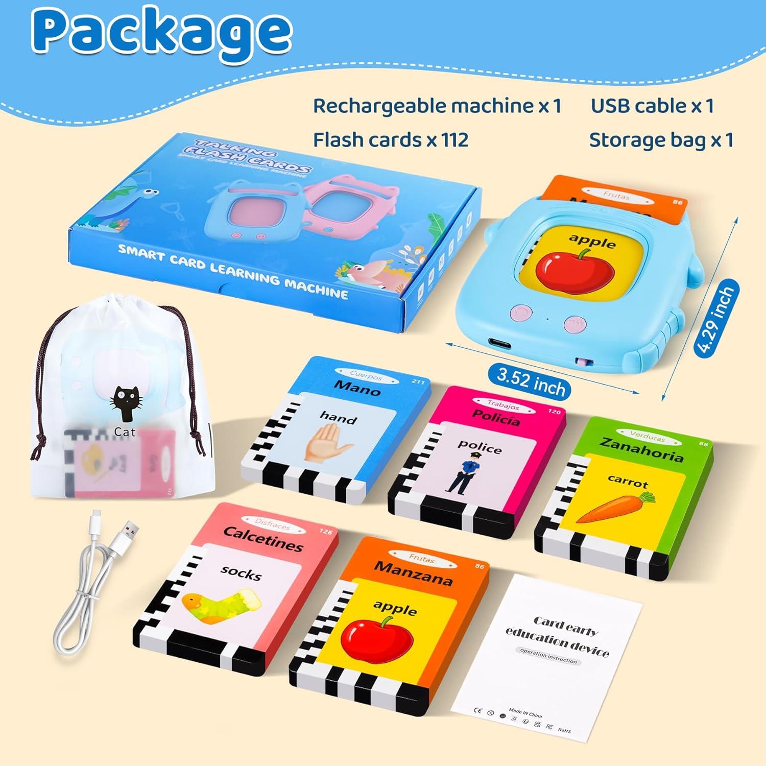 Tarjetas de Flash que Hablan Gimgong 224 Palabras Bilingües